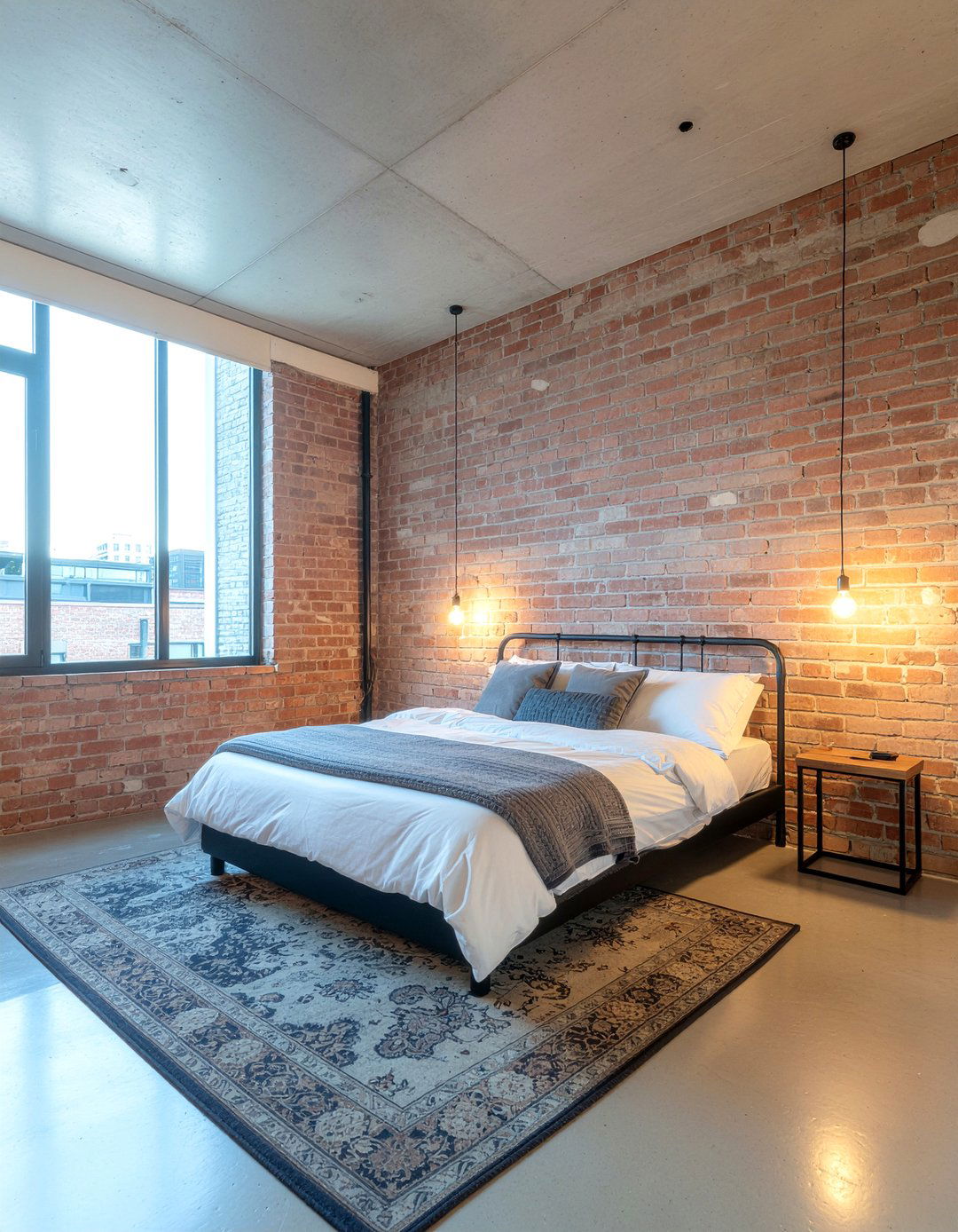 Exposed Brick - 30 bedroom feature wall ideas
