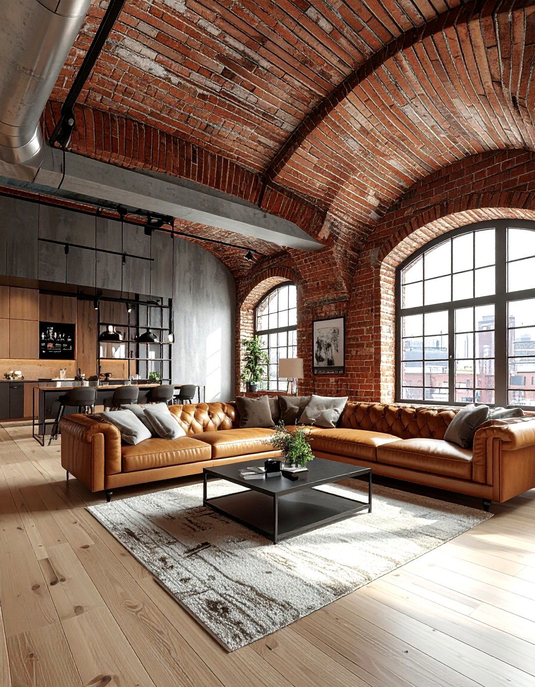 Exposed Brick Ceiling - 30 living room ceiling design ideas