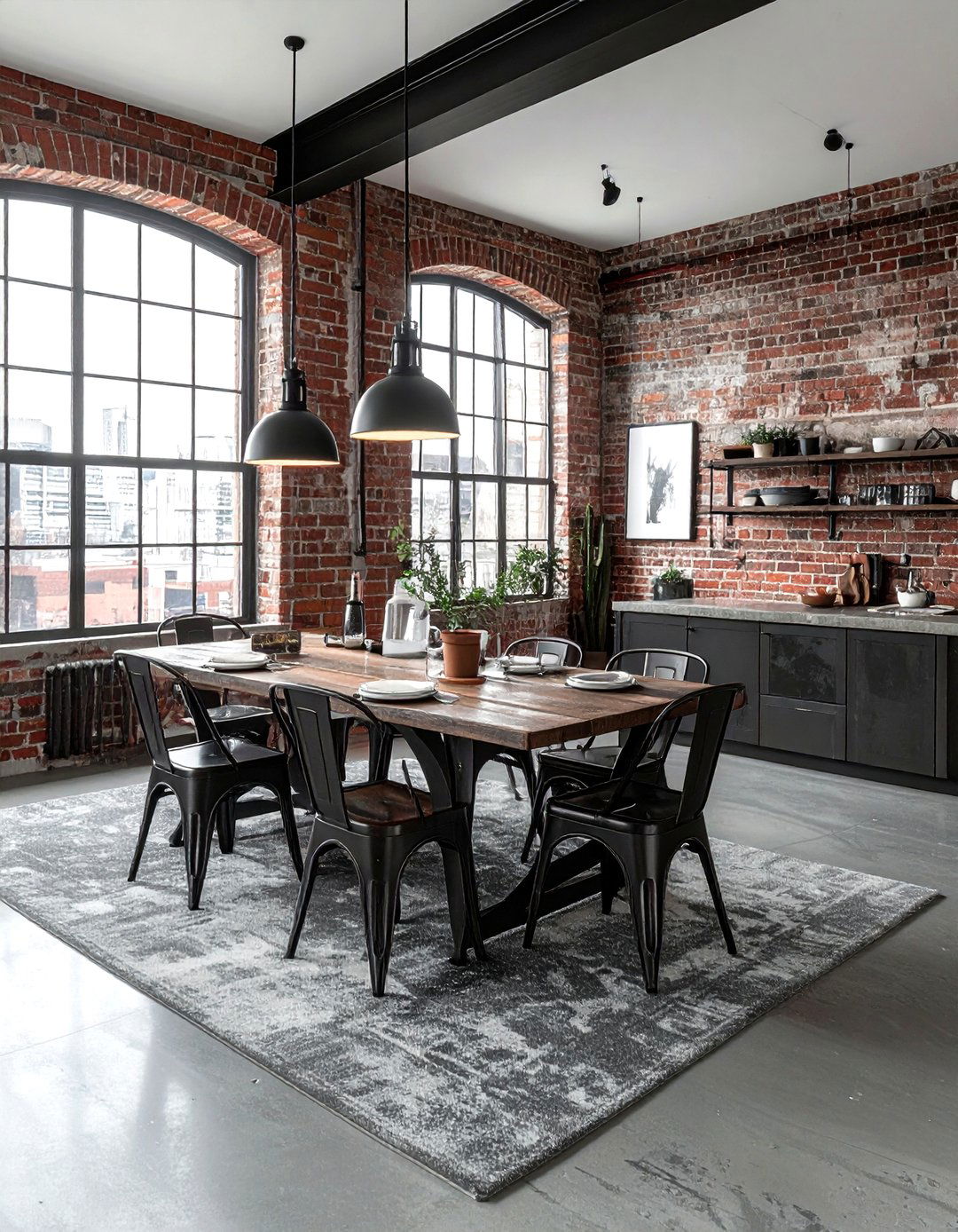 Exposed Brick Dining Room - 30 textured dining room ideas