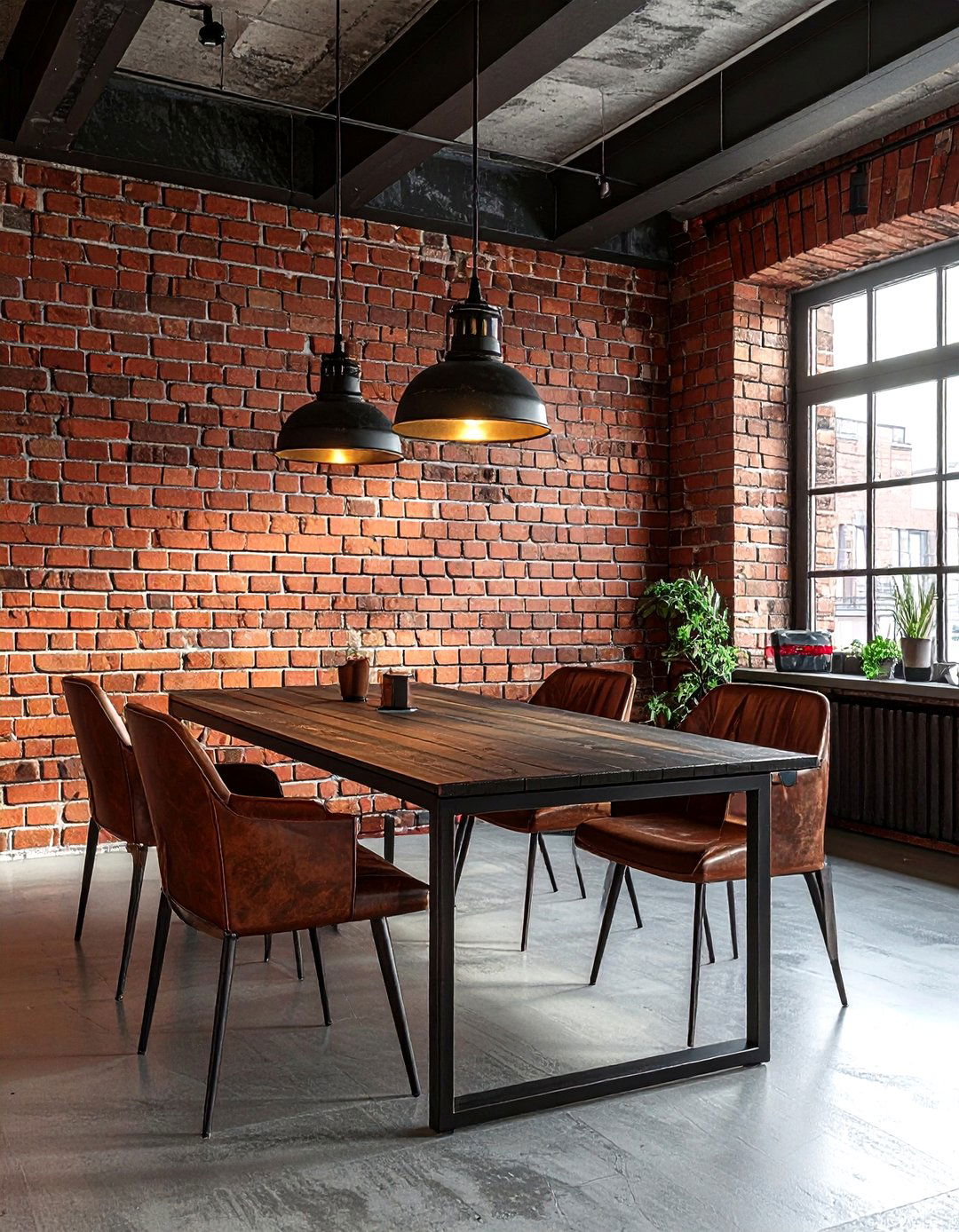Exposed Brick Dining Room - 30 fearless dining room ideas