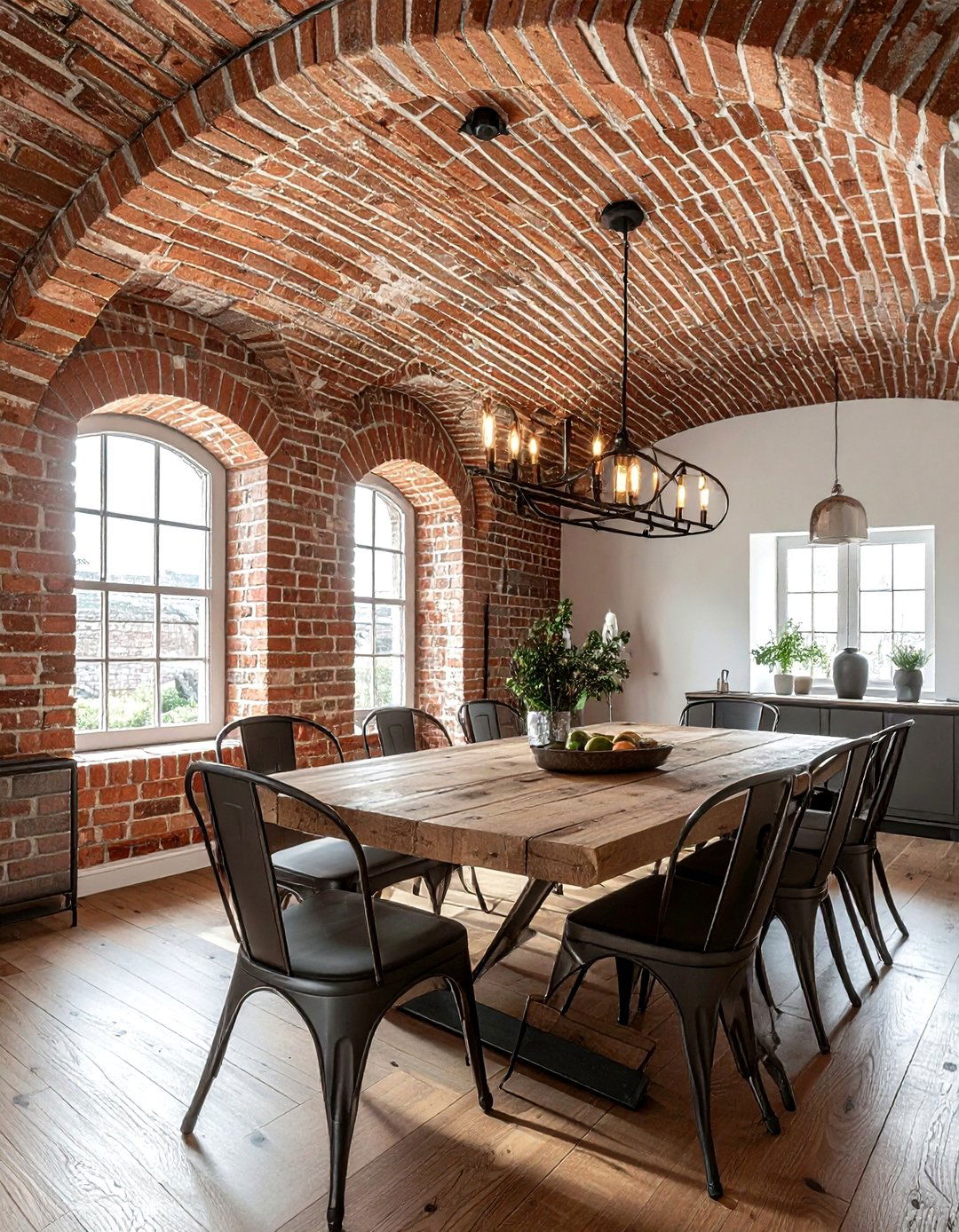 Exposed Brick Dining Room Ceiling - 30 dining room ceiling ideas