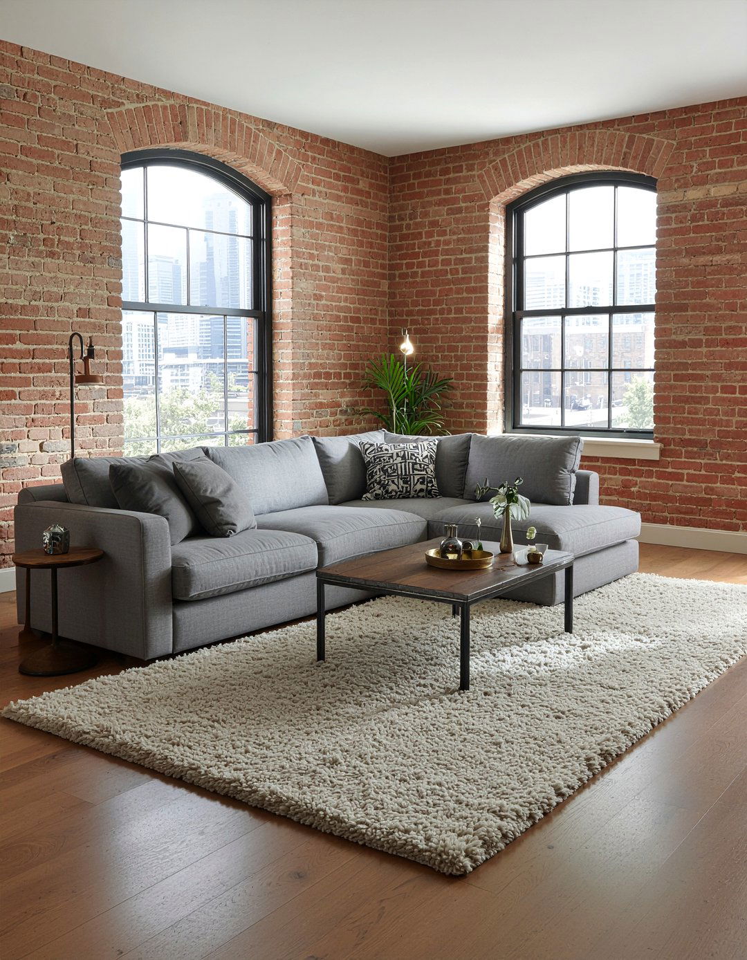 Exposed Brick Living Room - 30 character home living room ideas