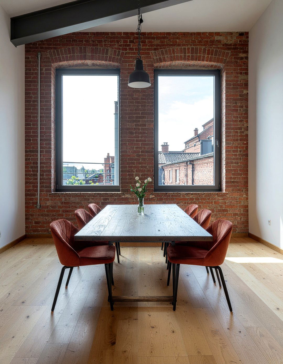Exposed Brick Rust Dining Room - 30 rust dining room ideas