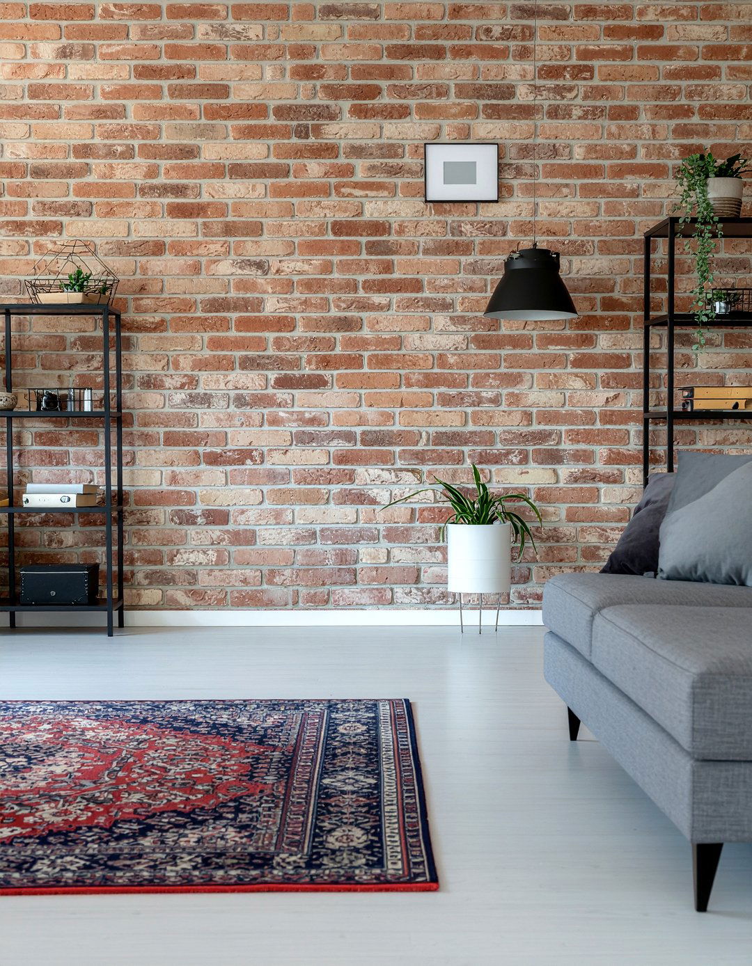 Exposed Brick Wall - 30 dramatic living room ideas