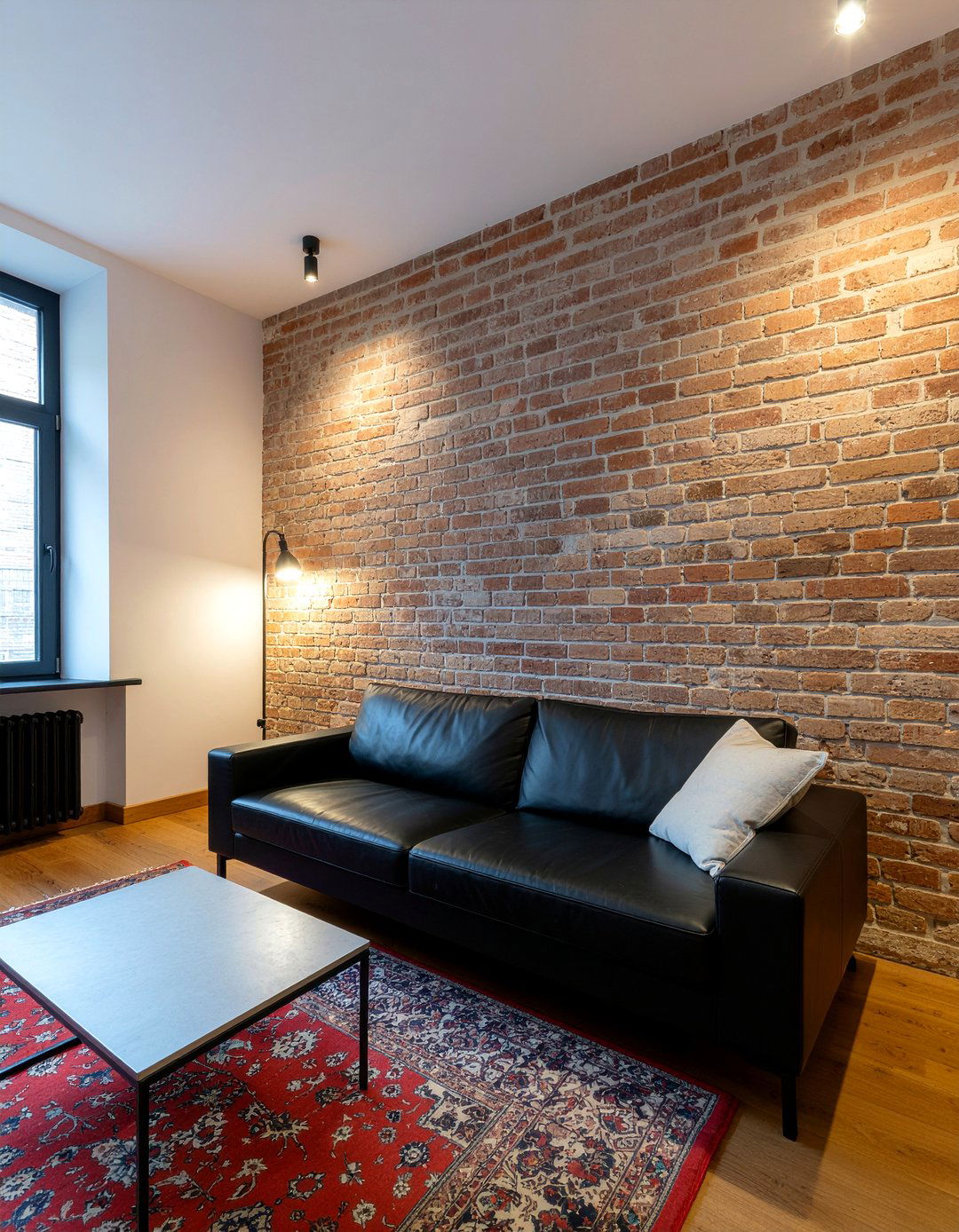 Exposed Brick Wall - 30 living room anchor piece ideas