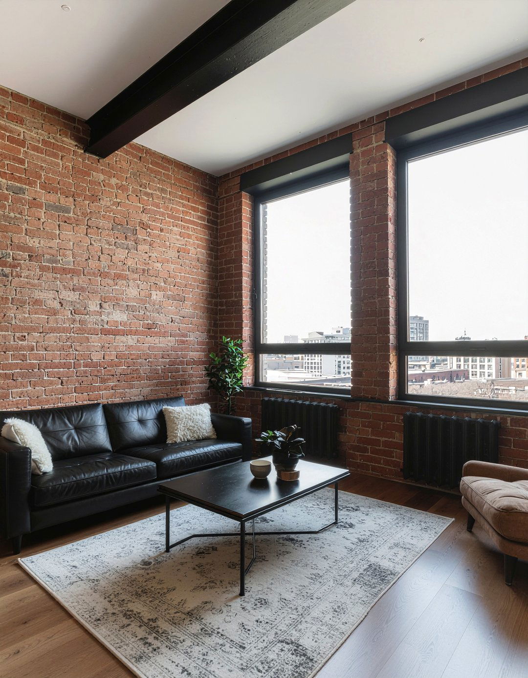 Exposed Brick Wall - 30 living room architectural details