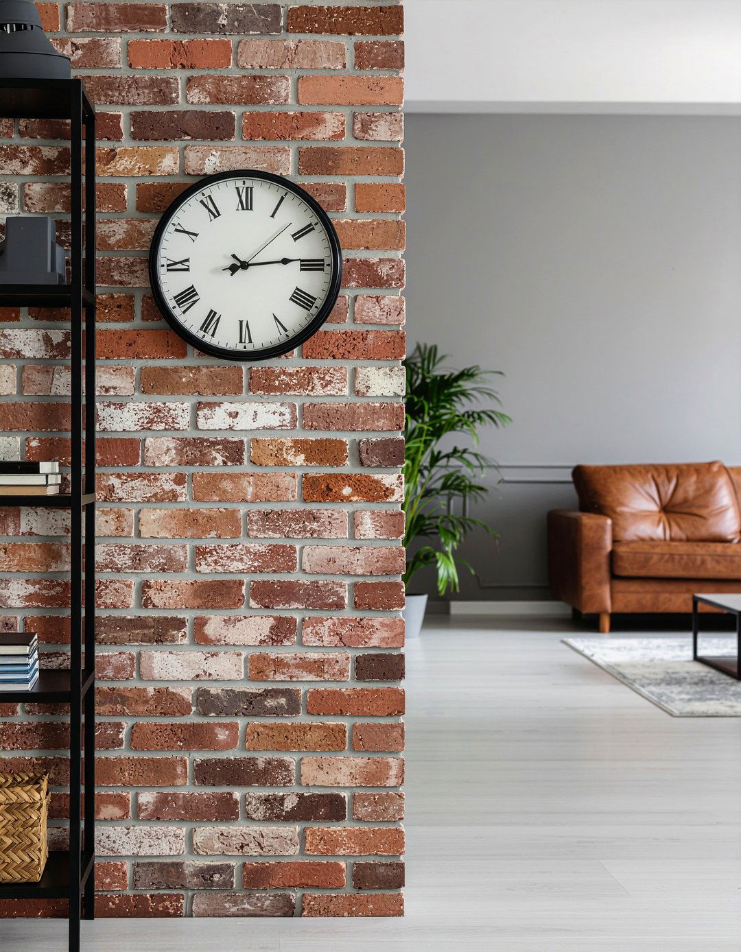 Exposed Brick Wall - 30 townhouse living room ideas