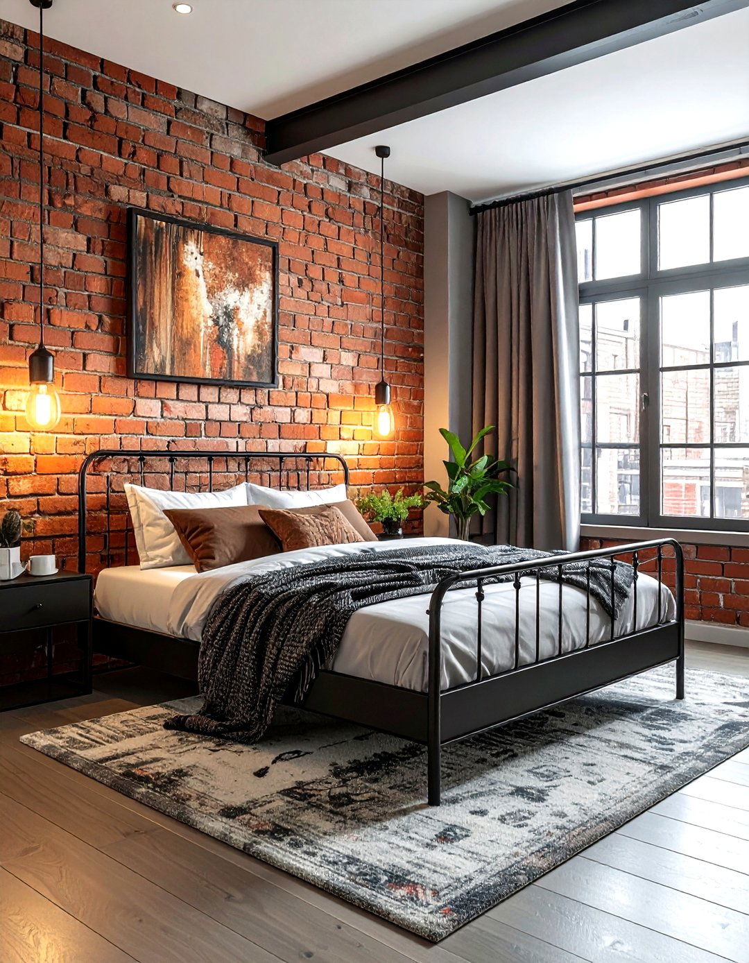 Exposed Brick Wall - 30 bedroom backsplash ideas