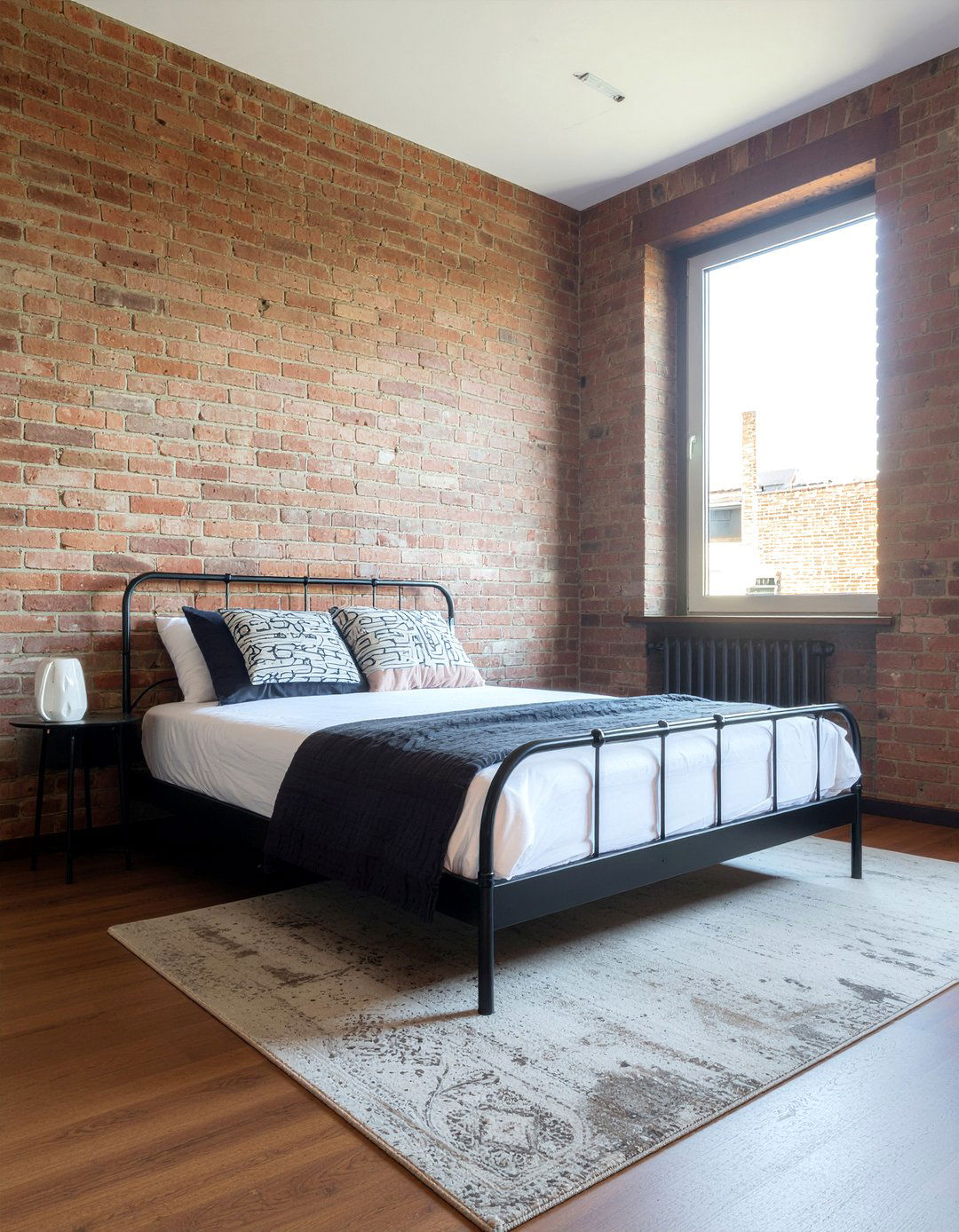 Exposed Brick Wall - 30 bedroom remodel ideas