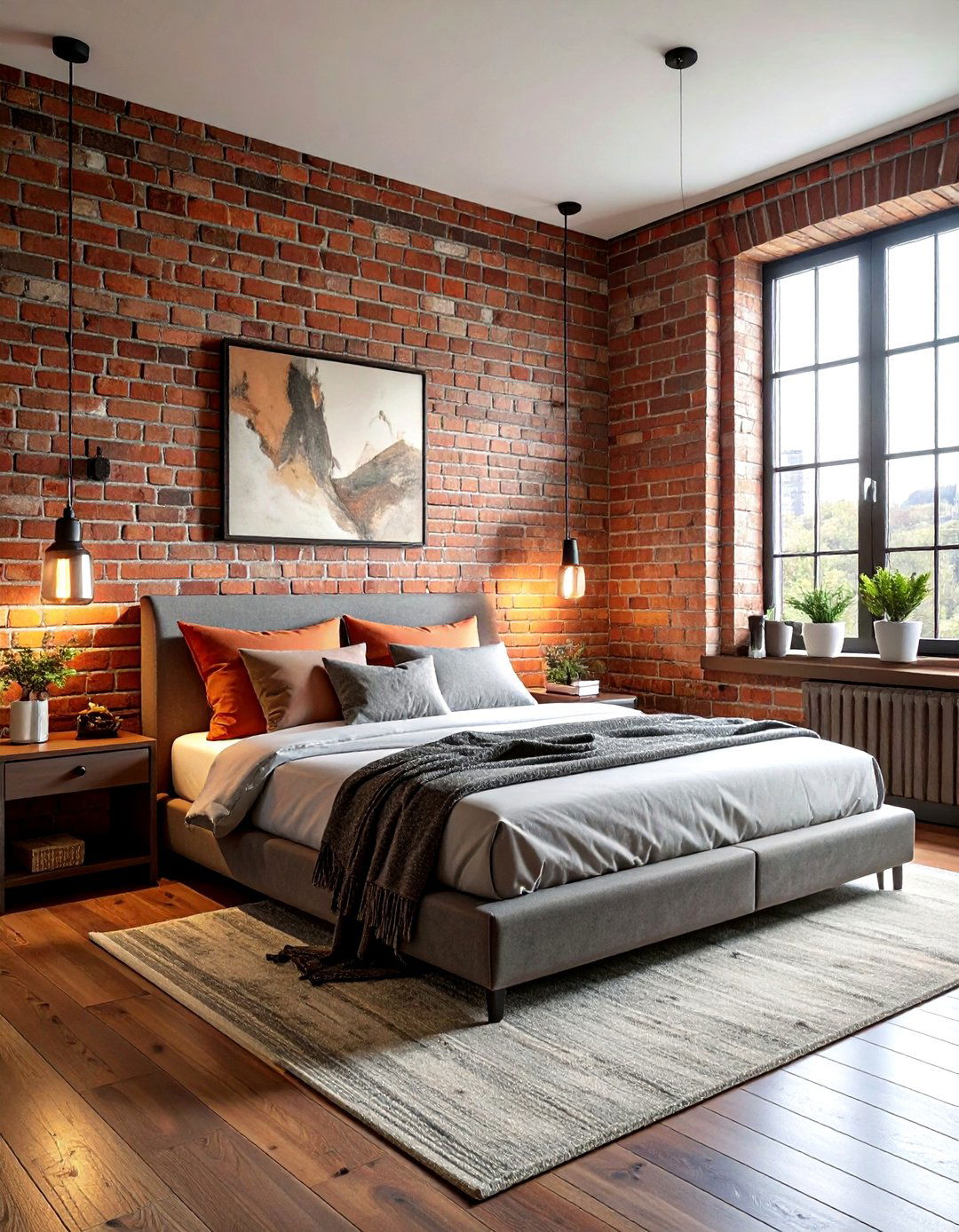 Exposed Brick Wall Bedroom - 30 old house bedroom ideas