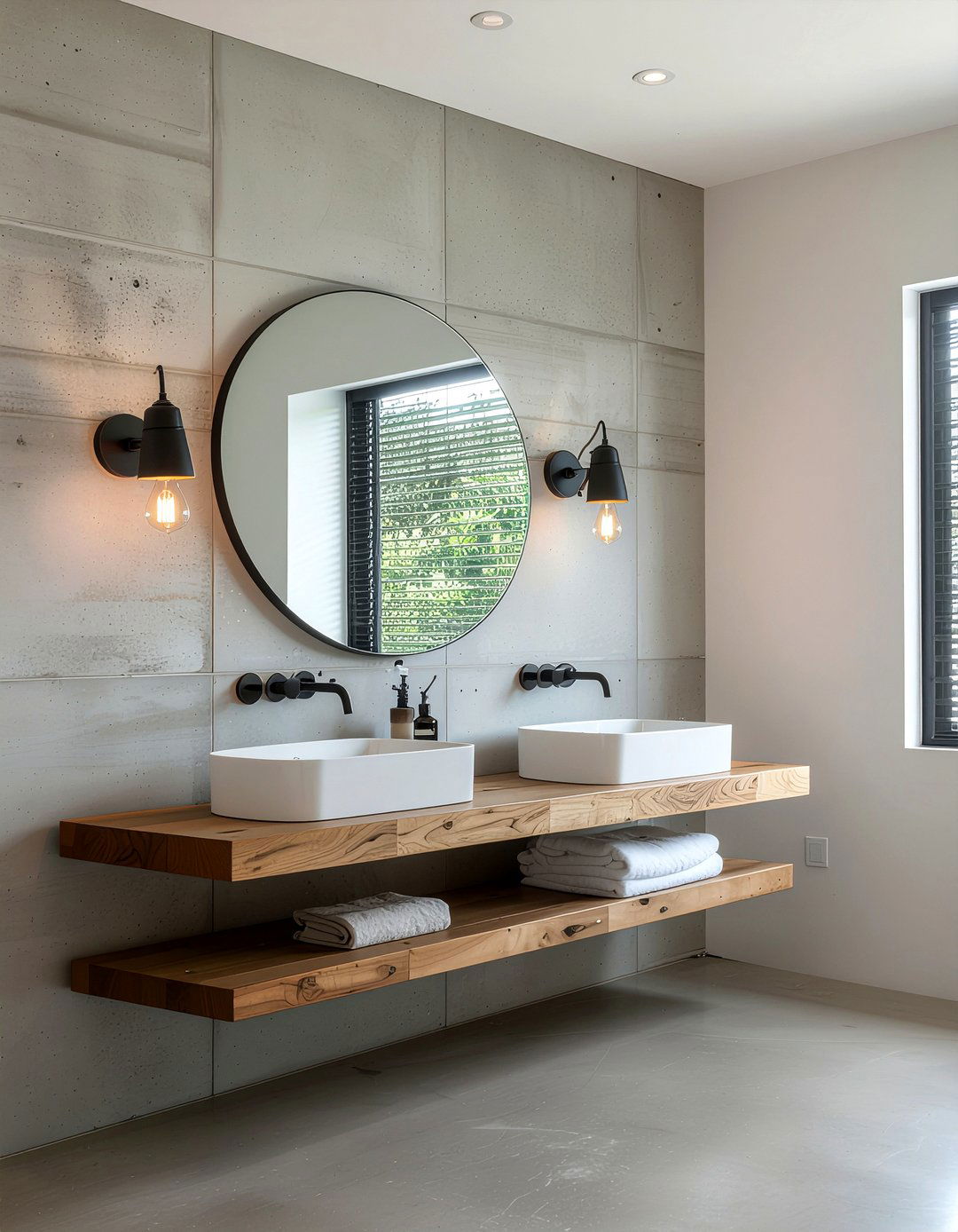 Exposed Bulb Sconce - 30 bathroom lighting ideas