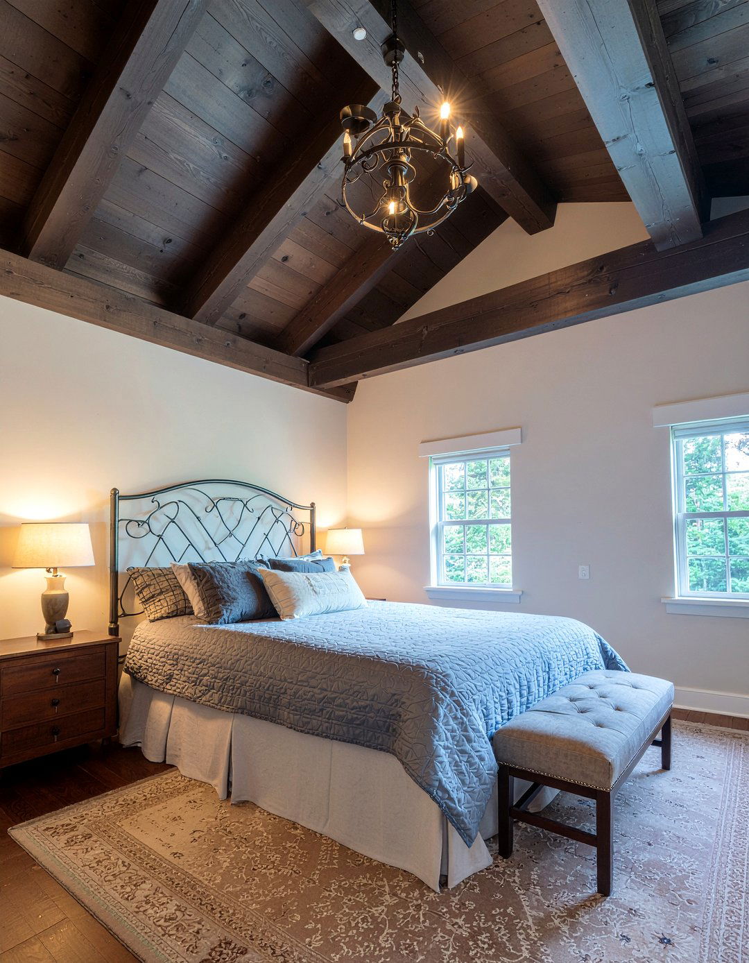 Exposed Ceiling Beams - 30 cabin bedroom ideas