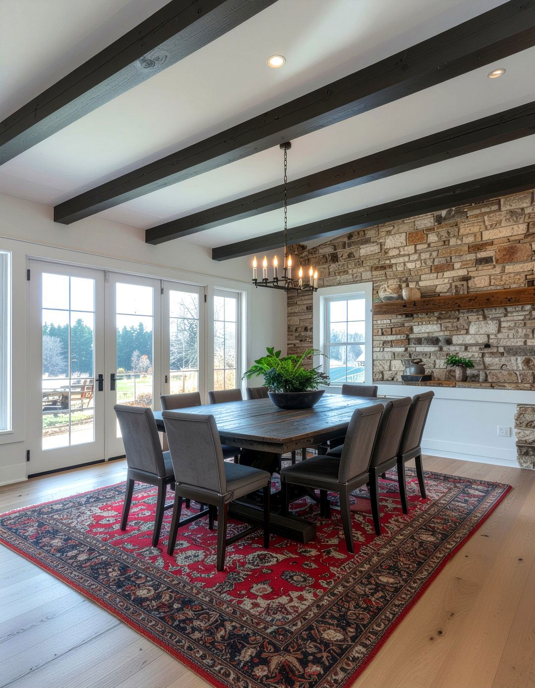 Exposed Ceiling Beams - 30 English dining room ideas