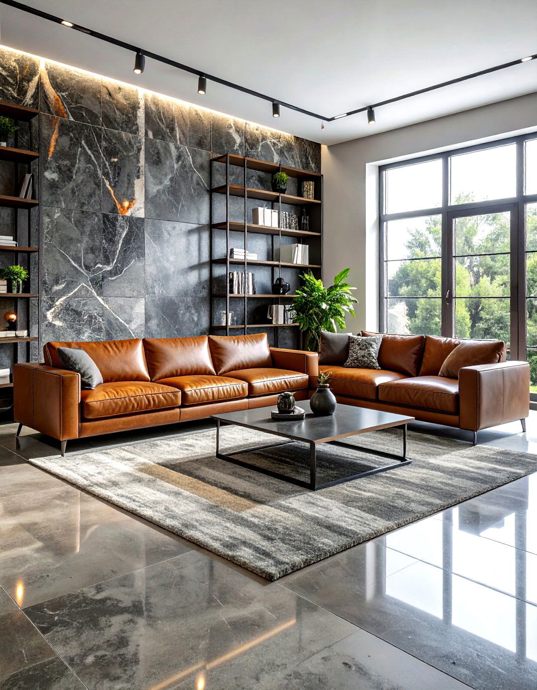 Exposed Granite Wall - 30 living room stone wall ideas