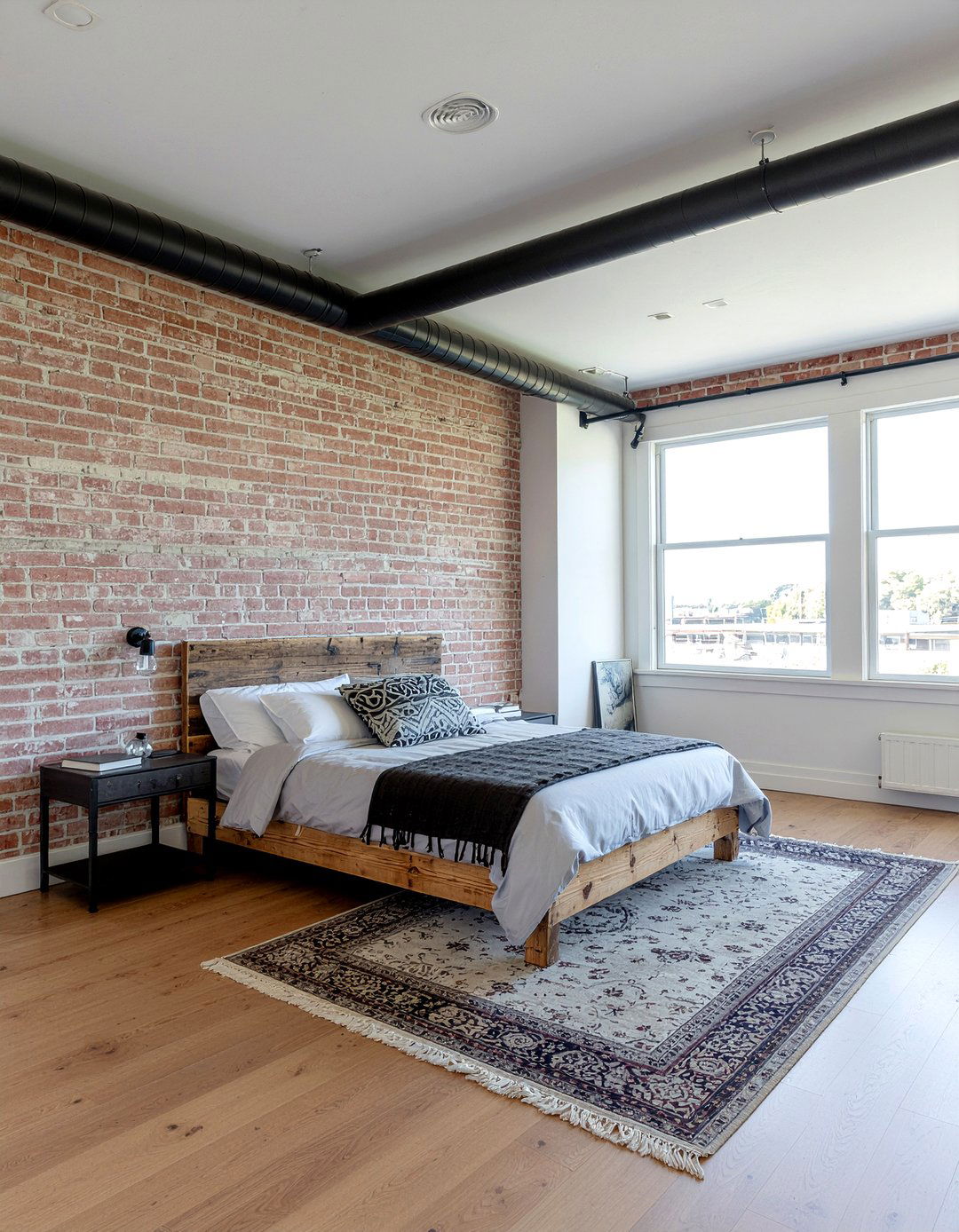 Exposed Pipe Bedroom - 30 loft style bedroom ideas