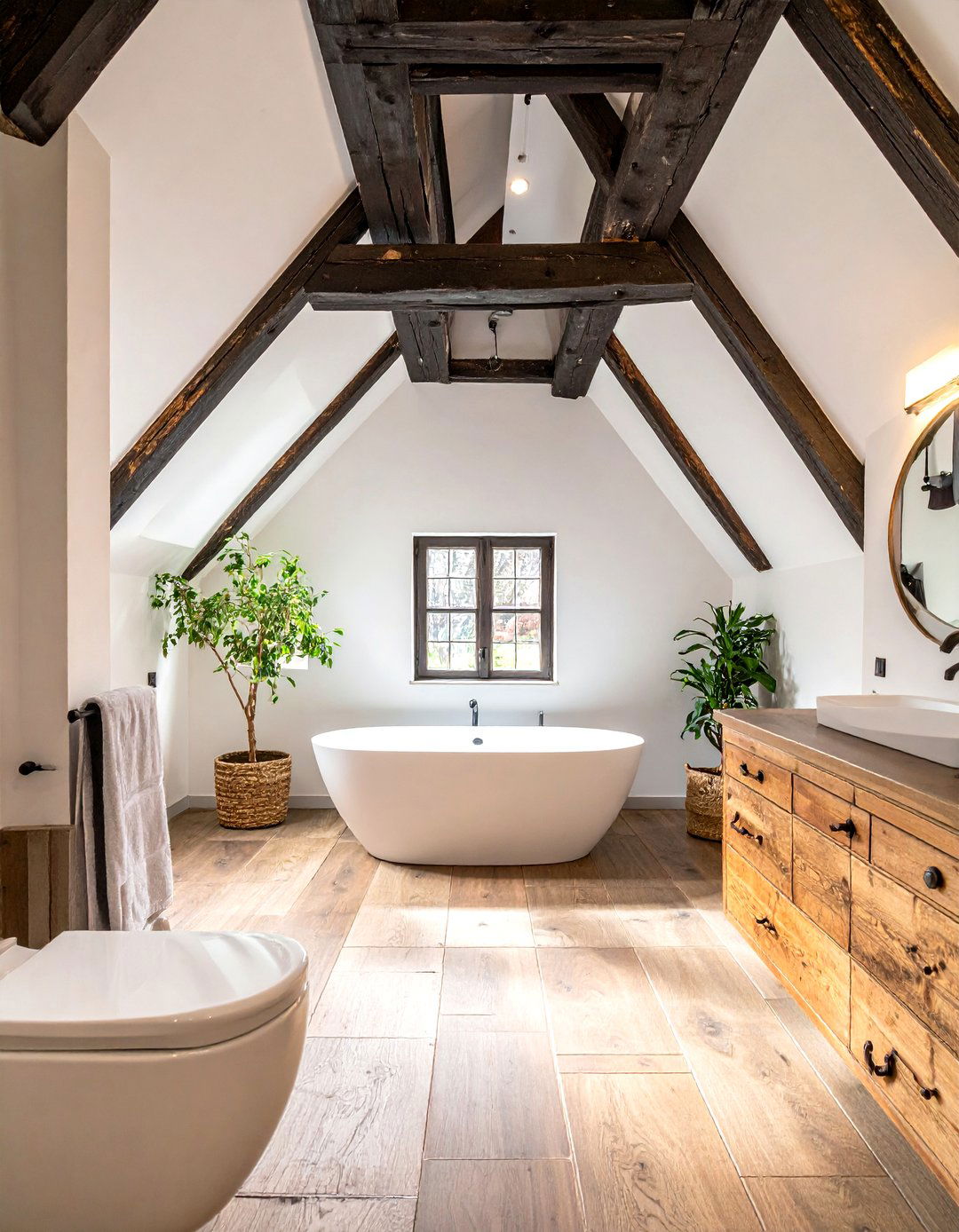 Exposed Timber Beams Bathroom - 30 Tudor bathroom ideas