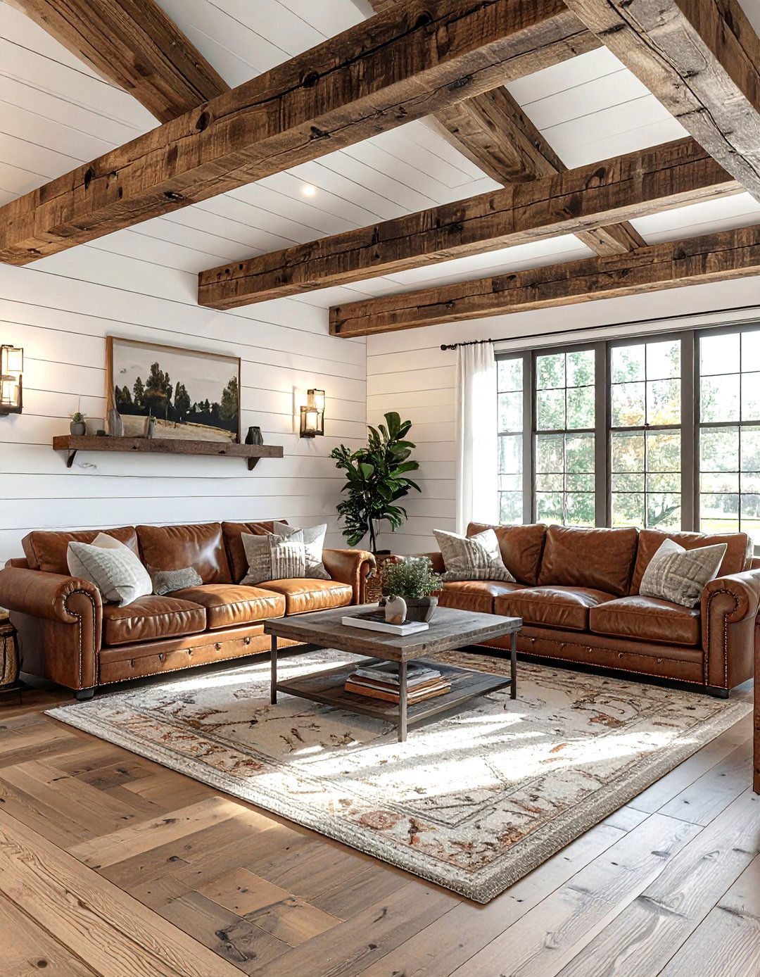 Exposed Wood Beam - 30 living room ceiling ideas