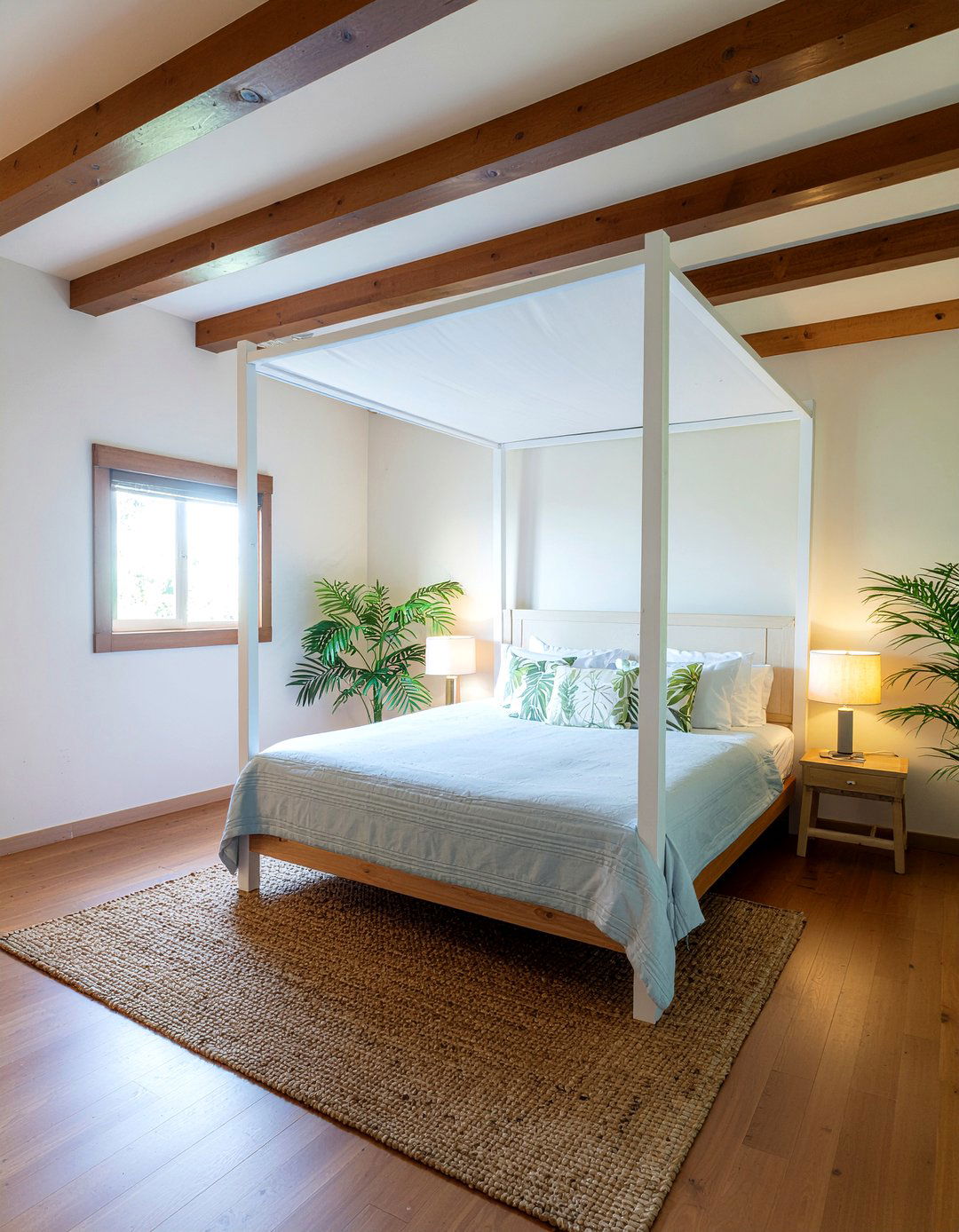 Exposed Wood Beams - 30 jungle bedroom ideas