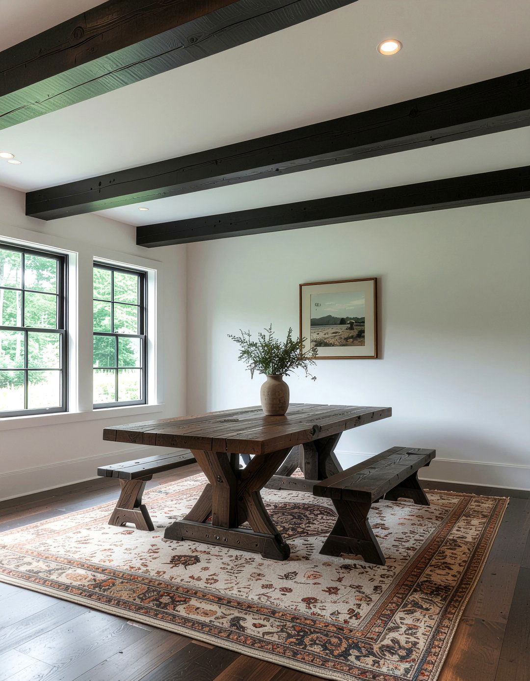 Exposed Wood Beams - 30 dining room timeless element ideas
