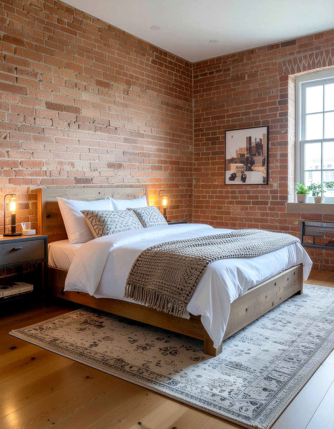 Exposed brick bedroom - 30 rock and roll bedroom ideas