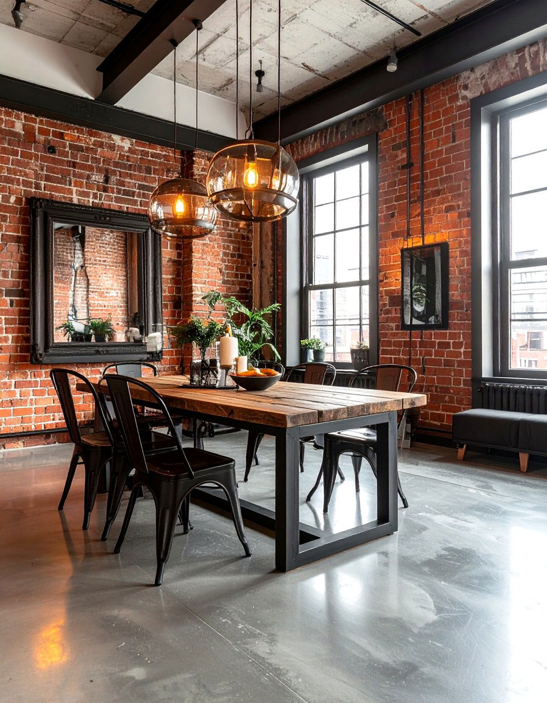 Exposed brick dining room - 30 Chicago dining room ideas