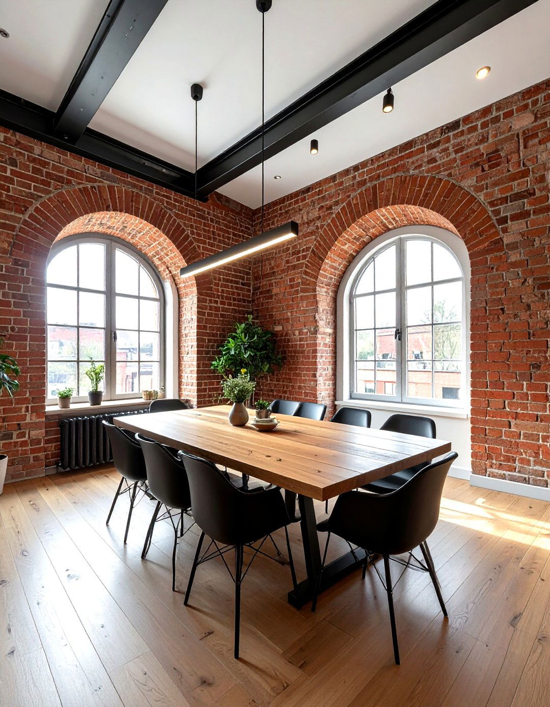 Exposed brick dining room ceiling - 30 dining room ceiling design ideas