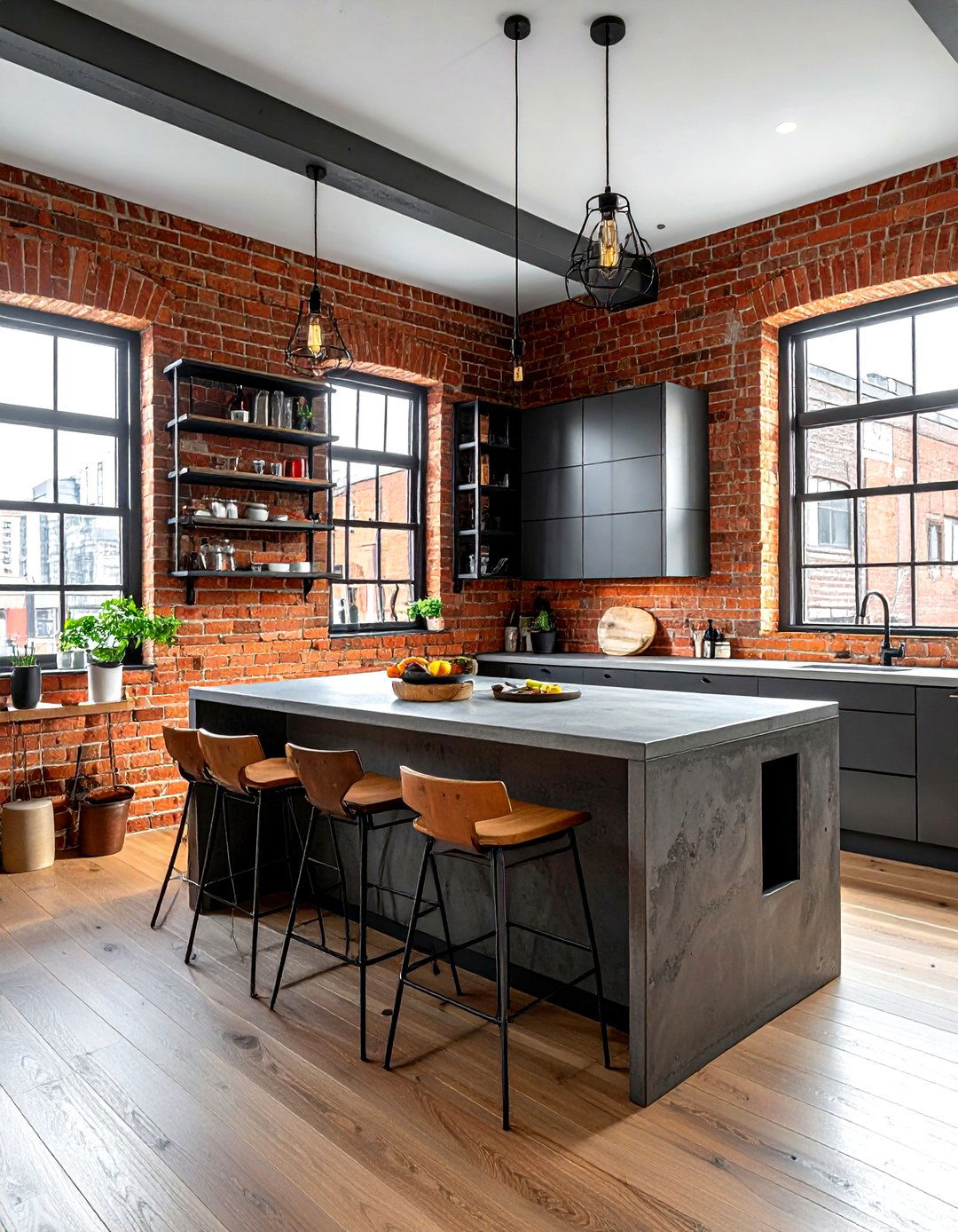 Exposed brick kitchen - 30 textured kitchen ideas