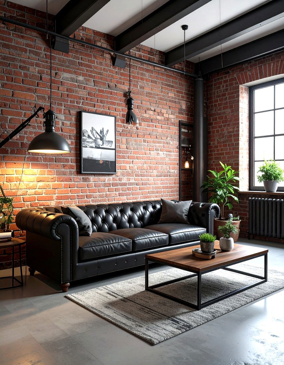 Exposed brick wall - 30 textured decor ideas