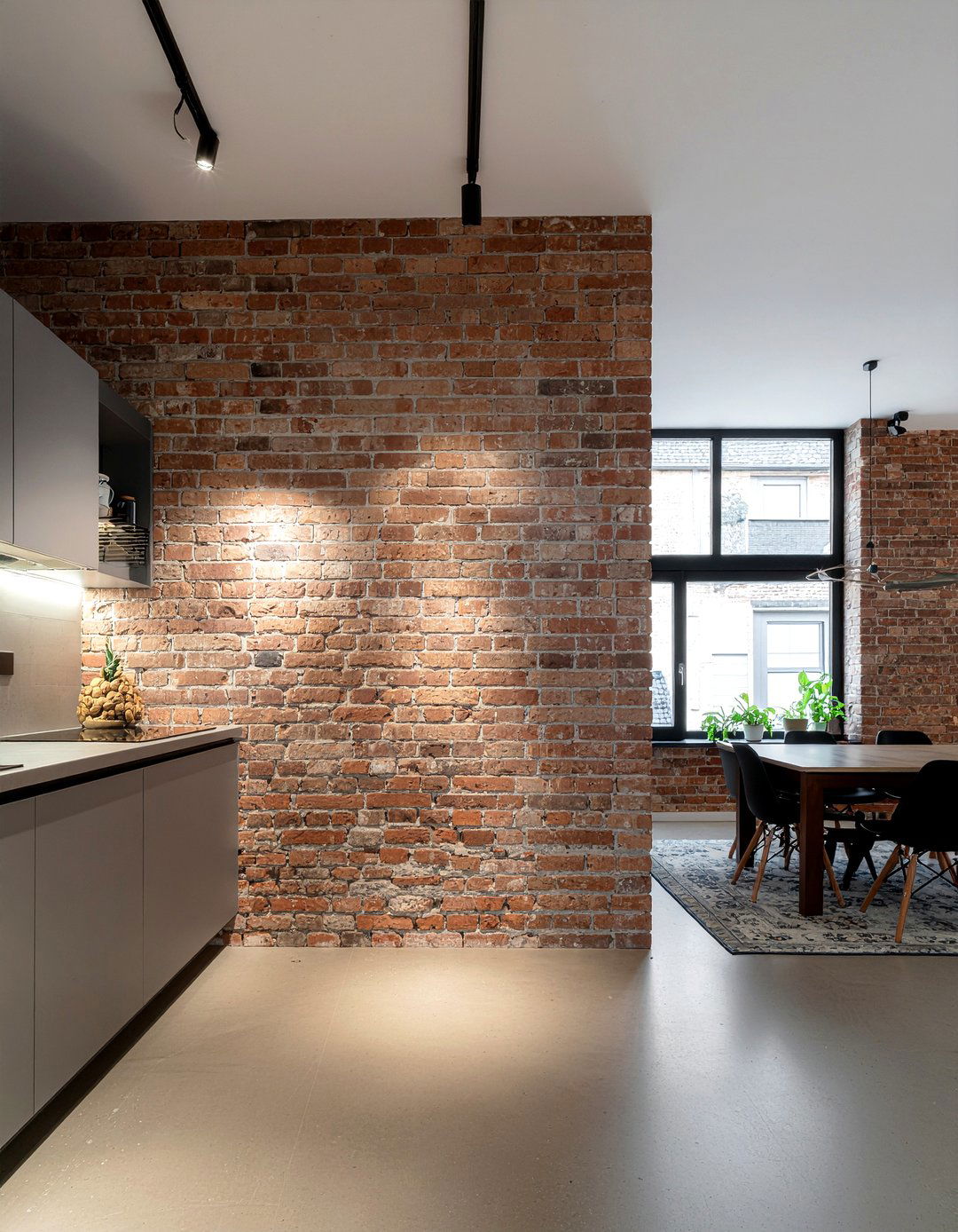 Exposed brick wall lighting - 30 accent lighting kitchen ideas