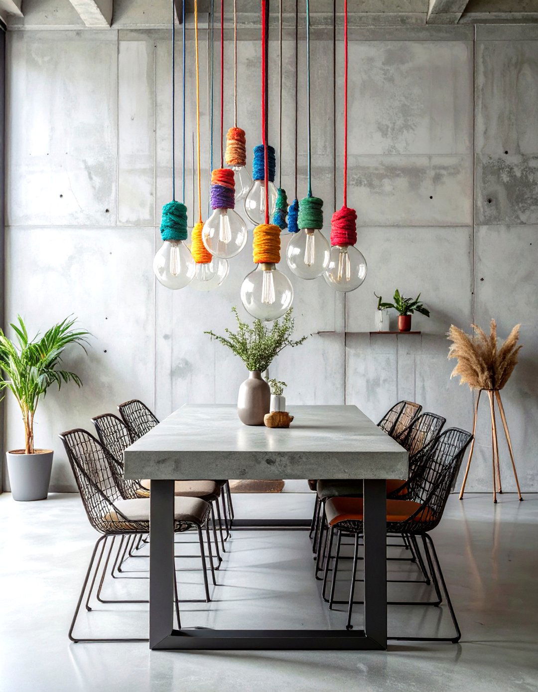 Exposed bulb cluster dining room lighting - 30 industrial chandelier dining room ideas