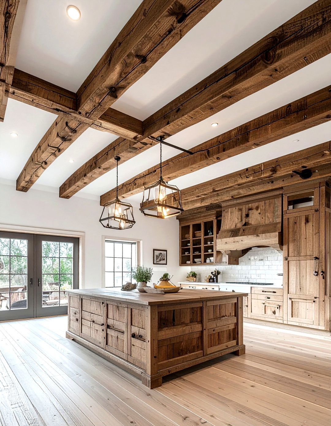 Exposed ceiling beams - 30 French cottage dining room ideas