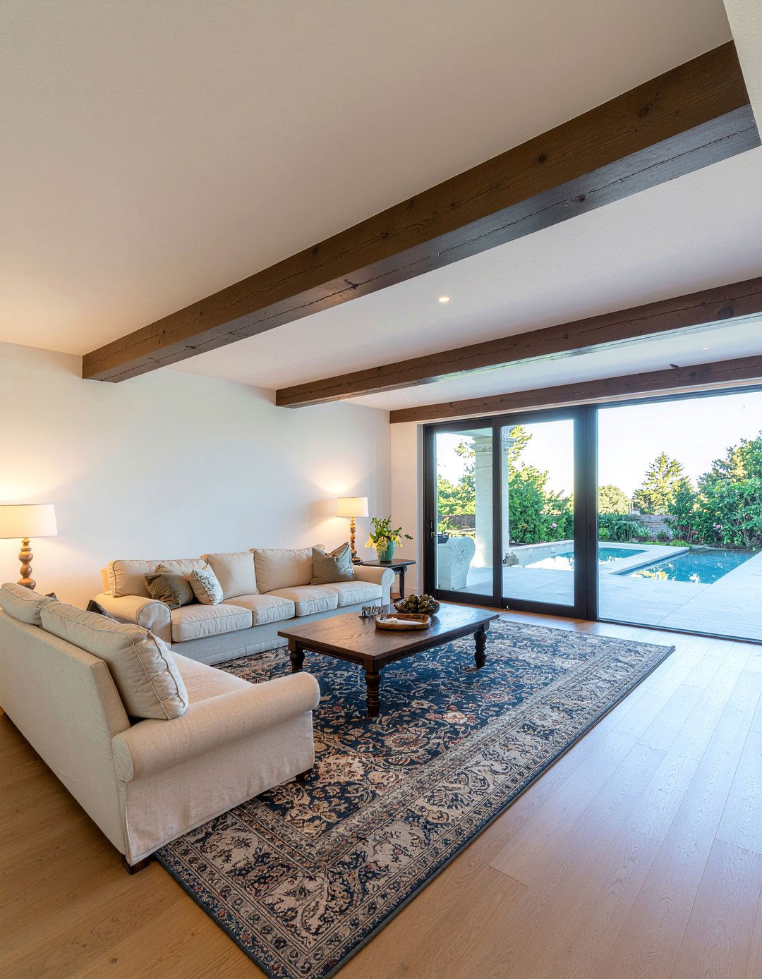 Exposed ceiling beams - 30 French country living room ideas