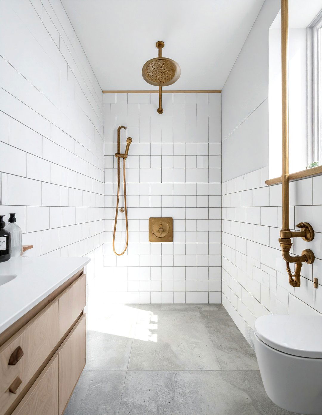 Exposed pipe shower bathroom - 30 Waterworks bathroom ideas