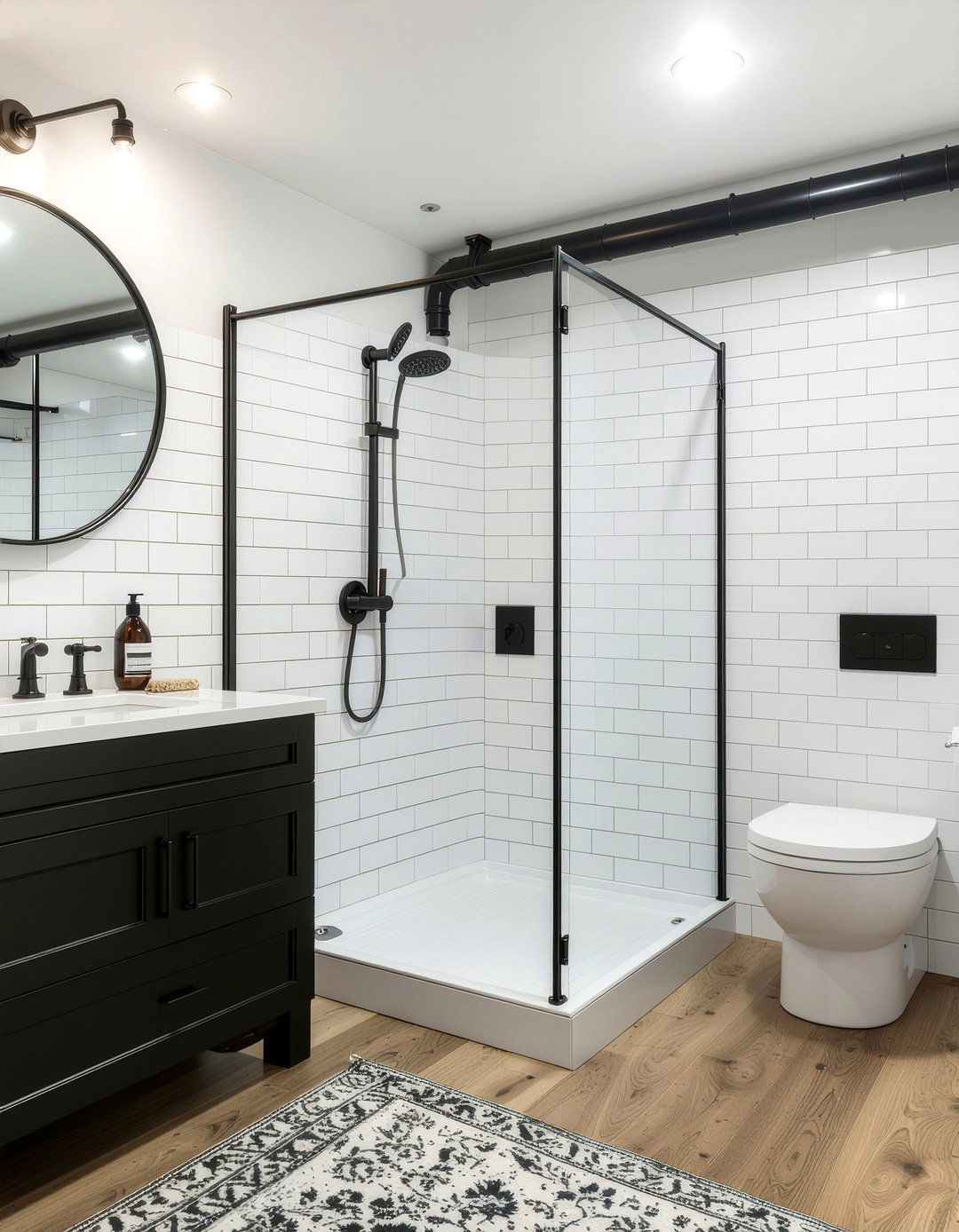 Exposed plumbing shower - 30 bathroom fixture accent ideas