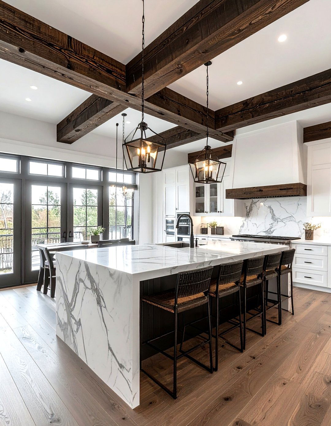 Exposed wood ceiling beams - 30 Mediterranean kitchen ideas