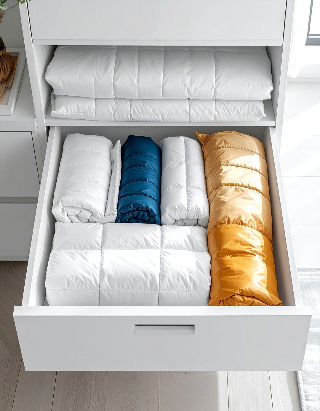 Extra Blanket Compression Bags - 30 bedroom drawer organization ideas
