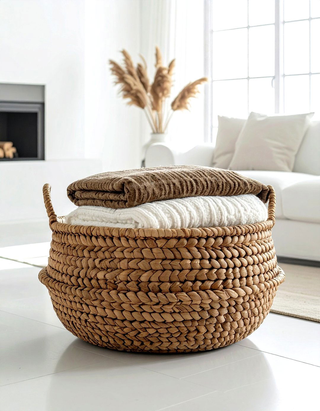 Extra Large Floor Basket - 30 blanket basket ideas