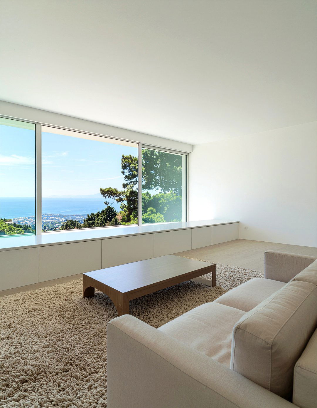 Extra Long Floating Media Console - 30 living room floating tv unit ideas