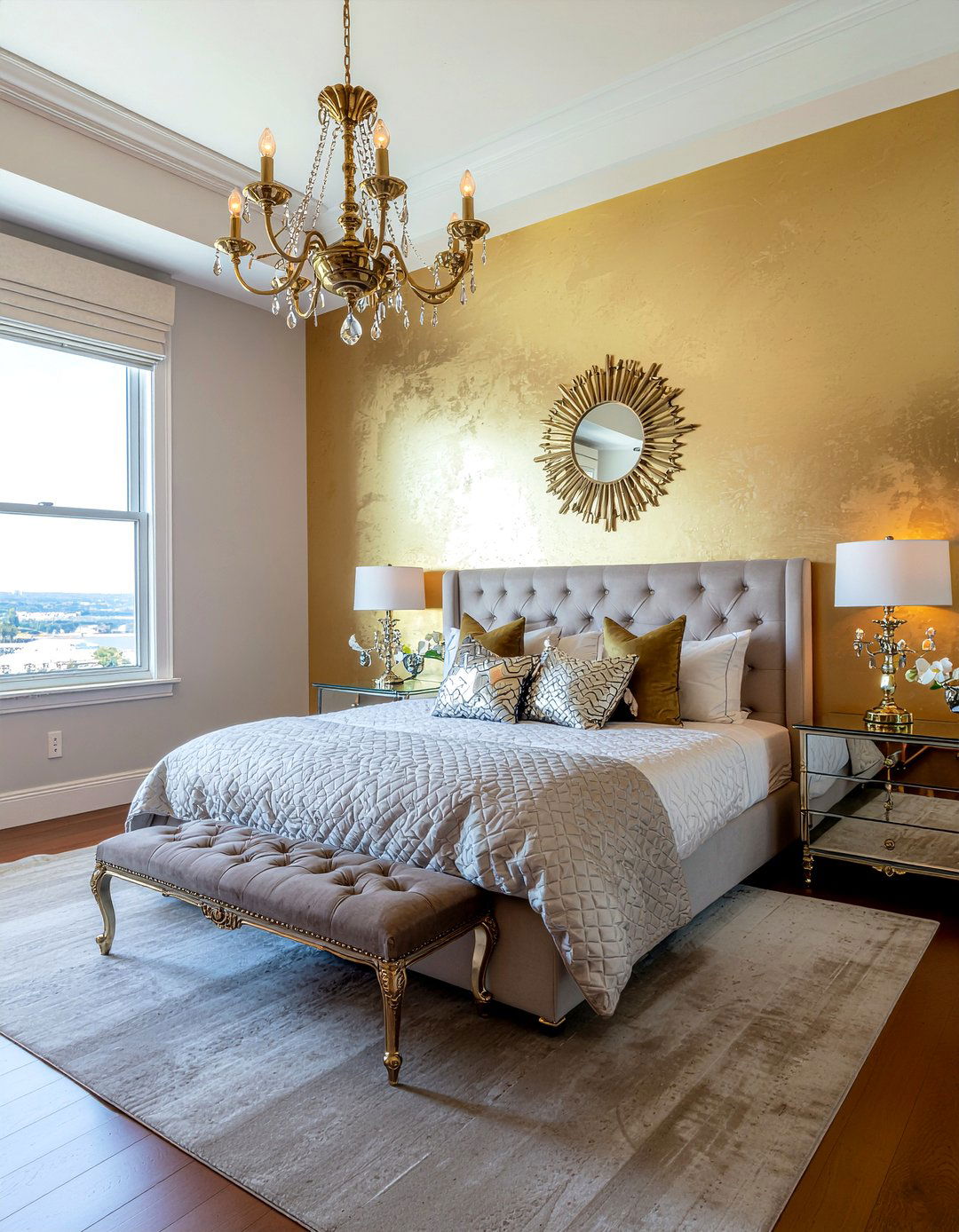 Extravagant gold bedroom - 30 celebrity bedroom ideas