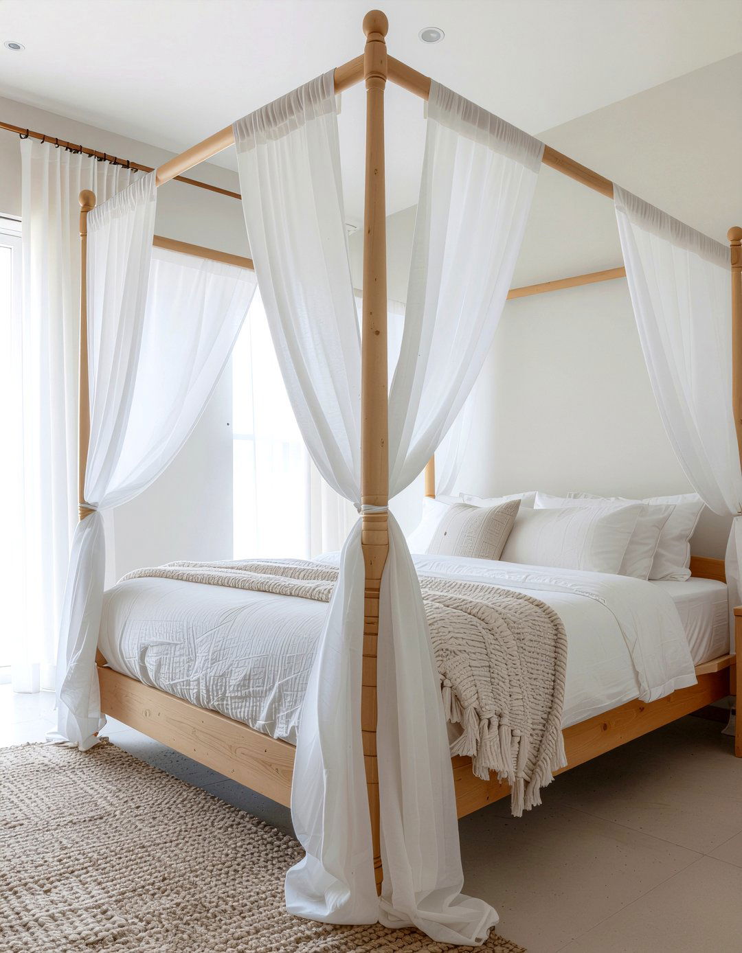 Fabric Canopy Bed - 30 fabric decor ideas