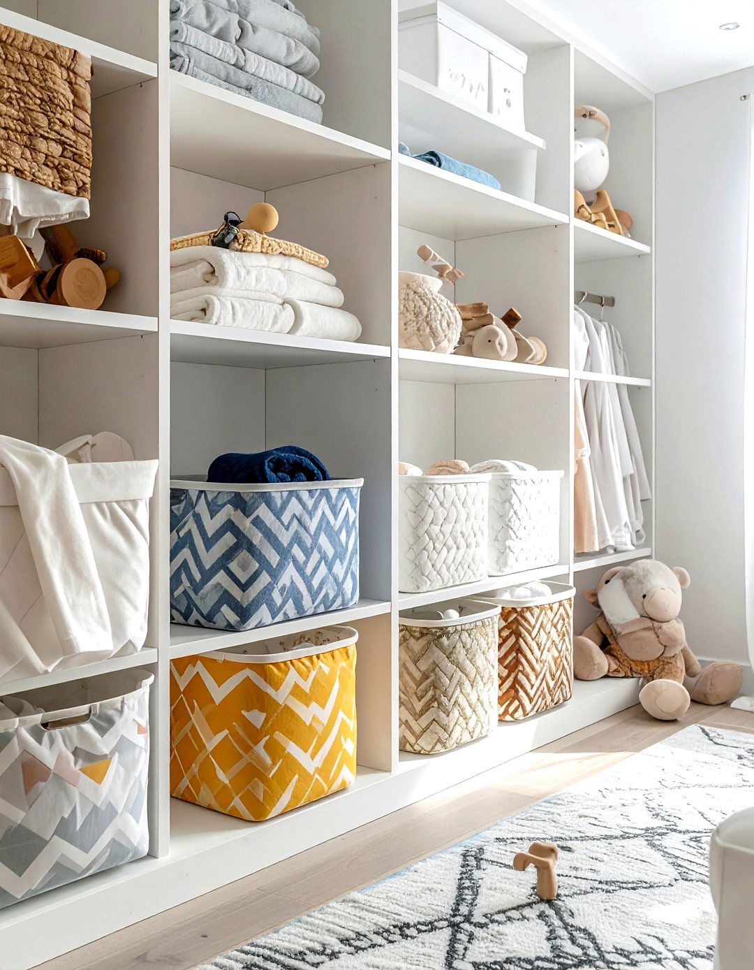 Fabric Covered Storage Bins - 30 DIY decor ideas