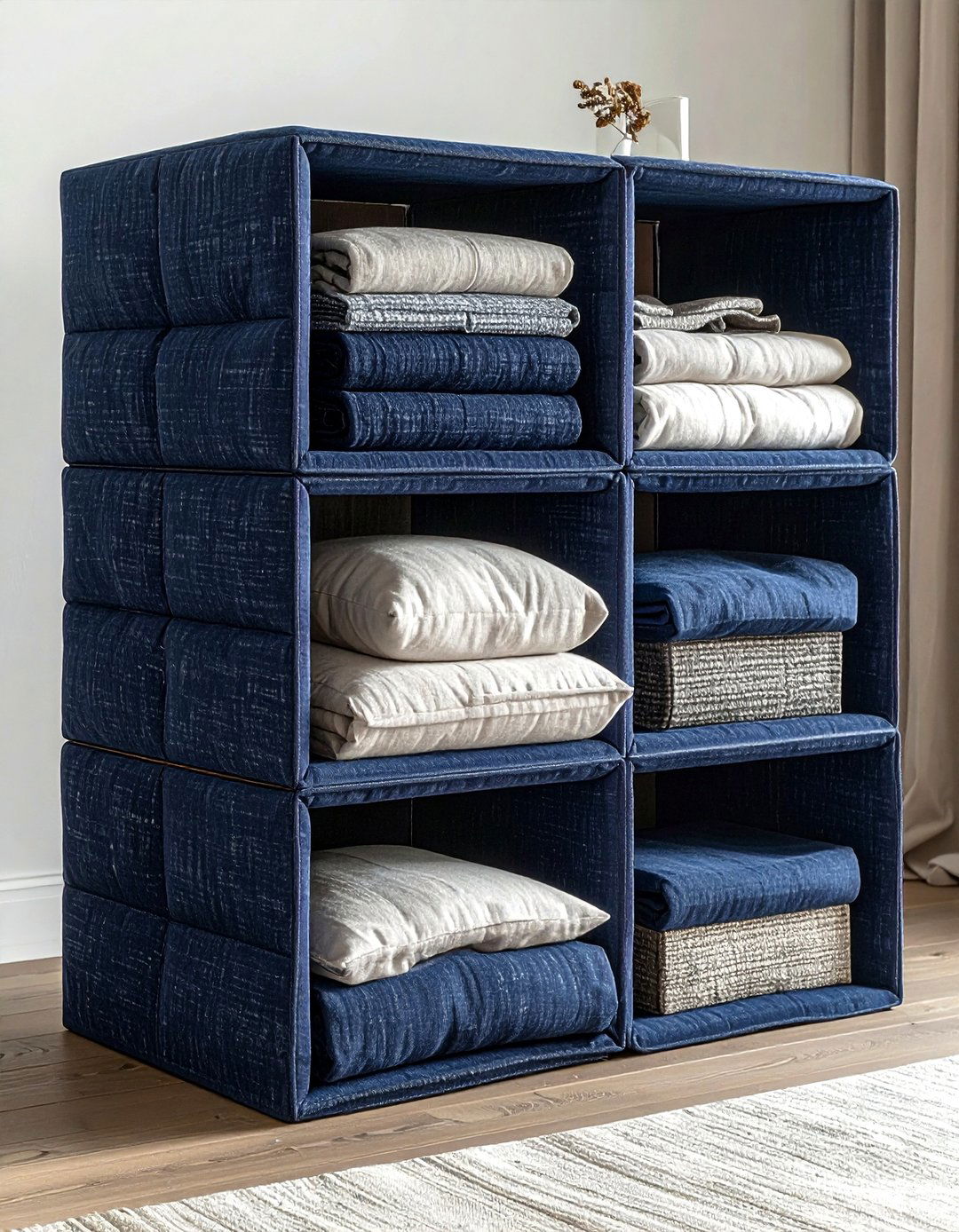 Fabric Cube Storage Box - 30 living room storage basket ideas