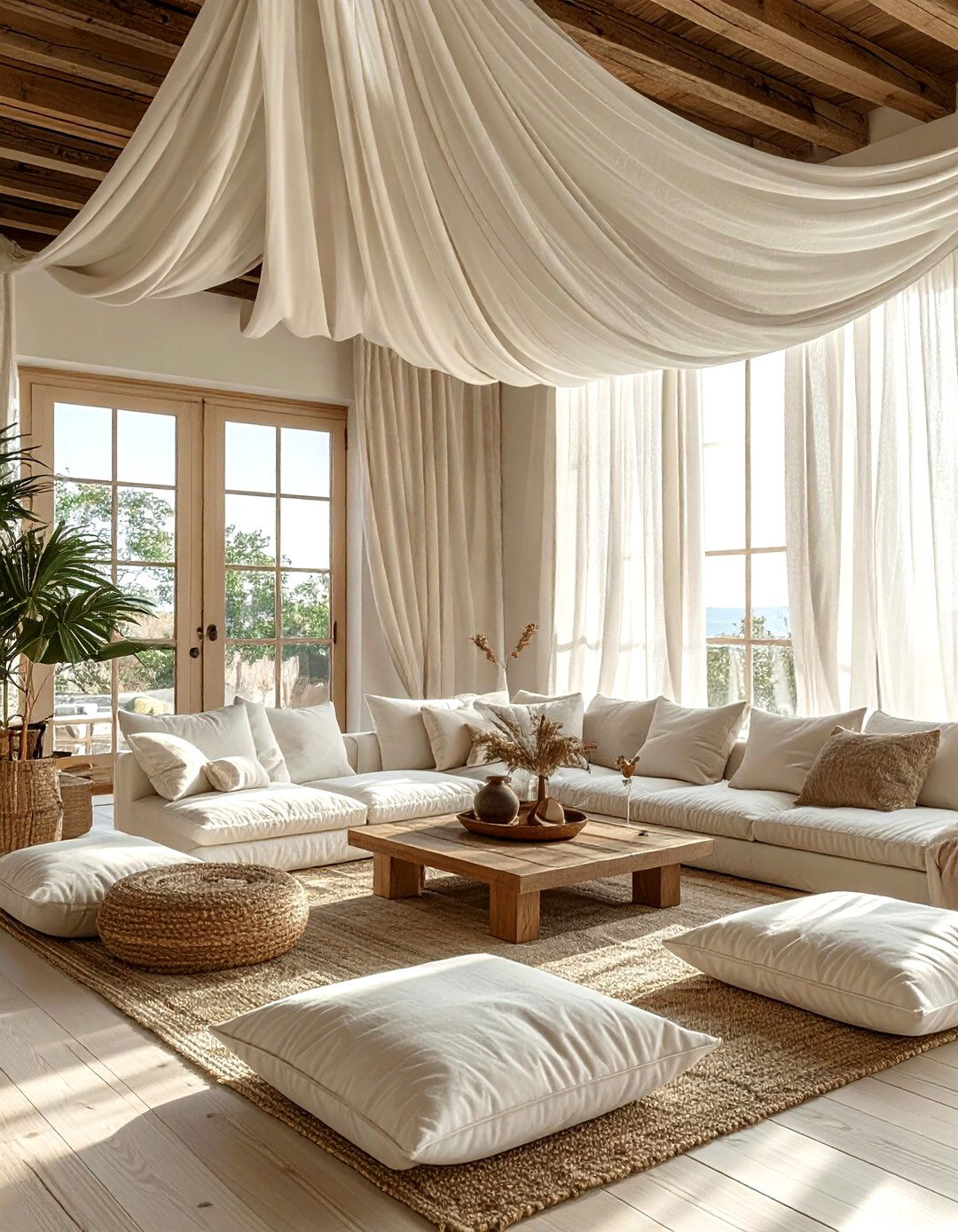 Fabric Draped Ceiling - 30 living room popcorn ceiling removal