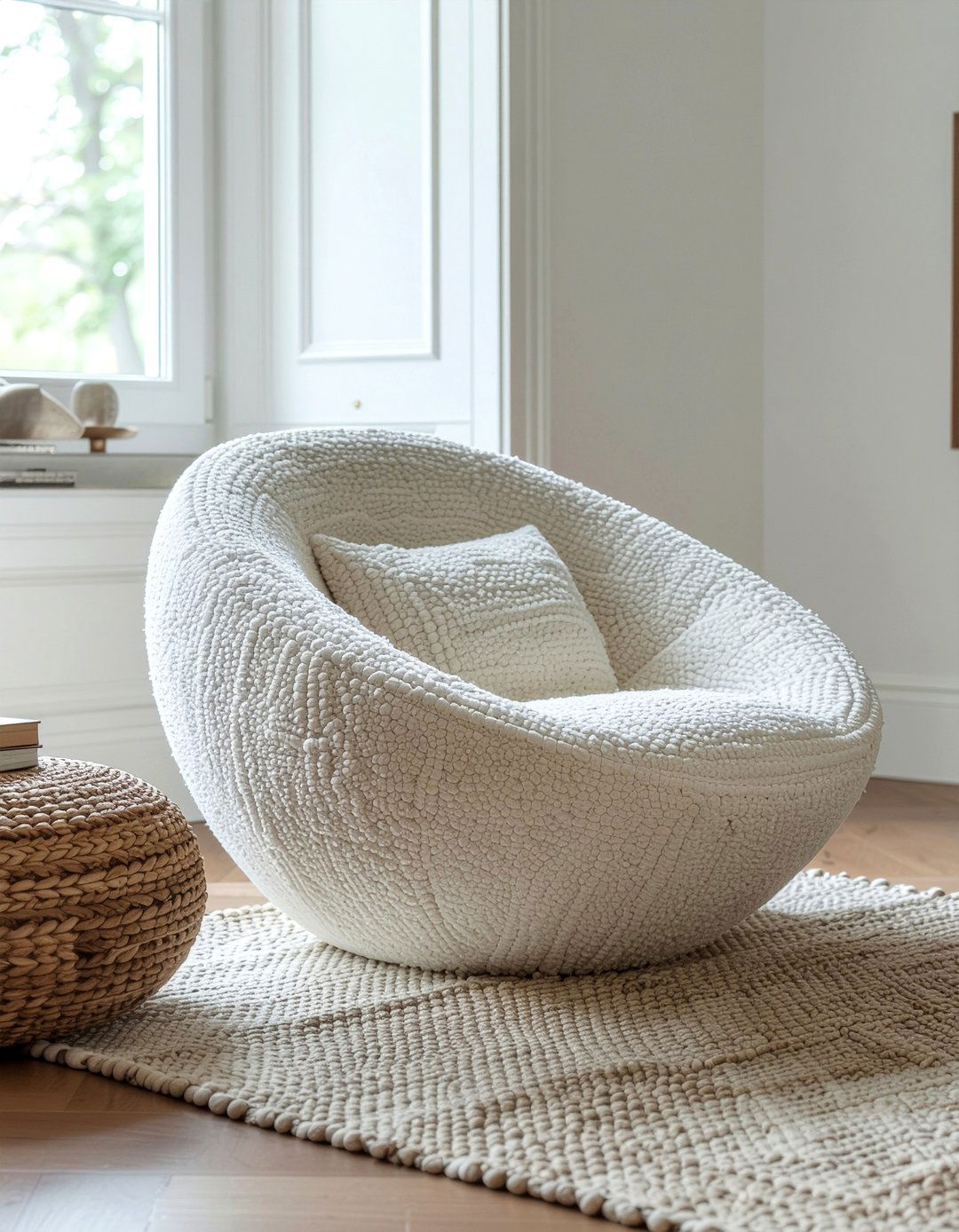 Fabric Egg Chair - 30 living room egg chair ideas