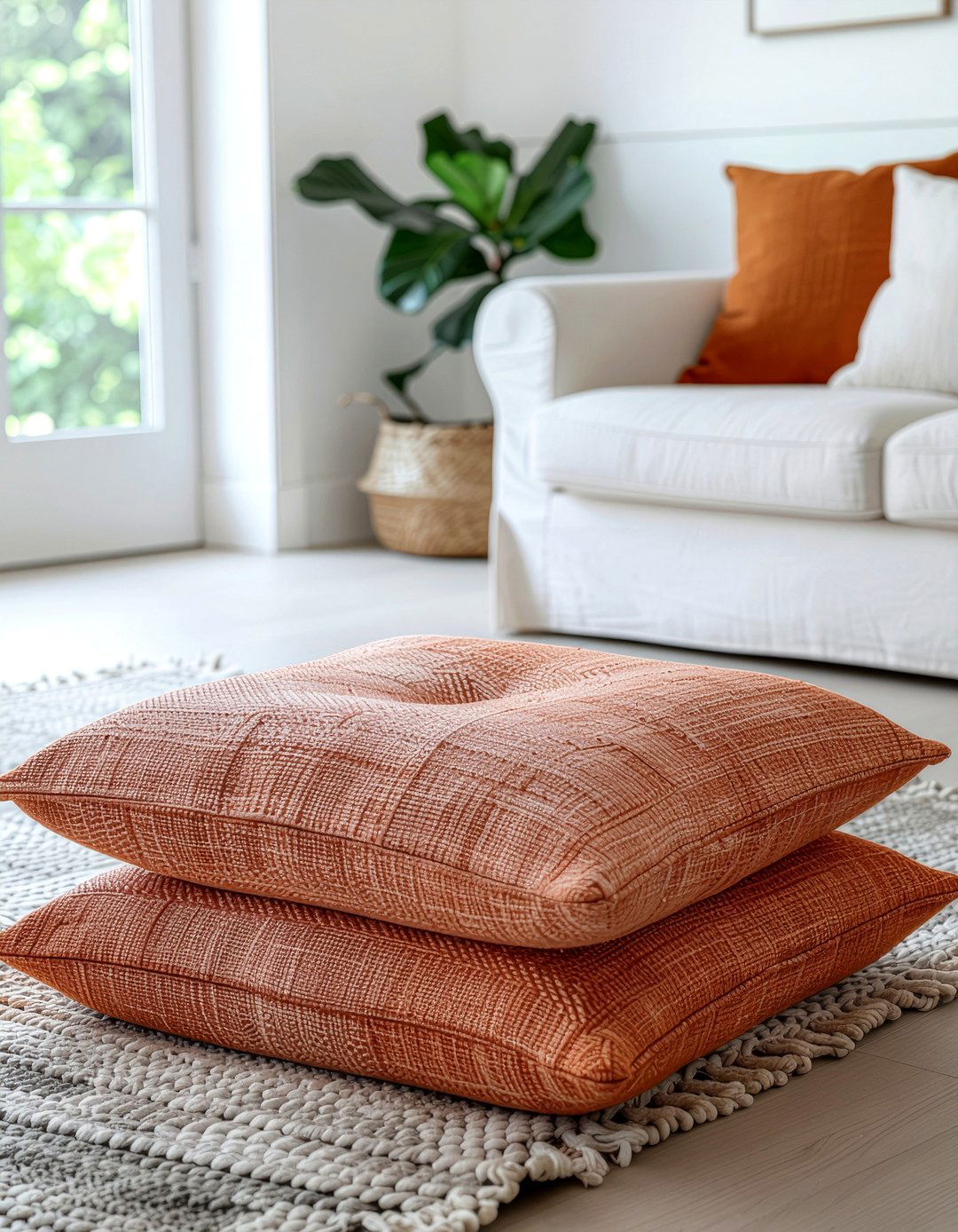 Fabric Floor Cushions - 30 fabric decor ideas