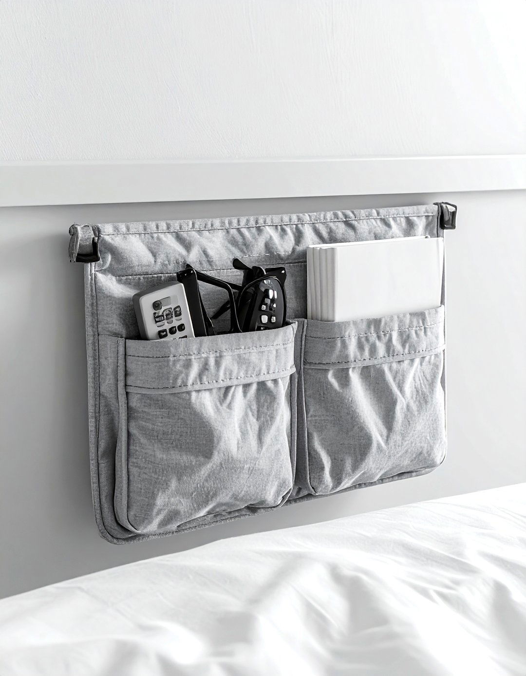 Fabric Pocket Organizer - 30 bedroom hanging storage ideas