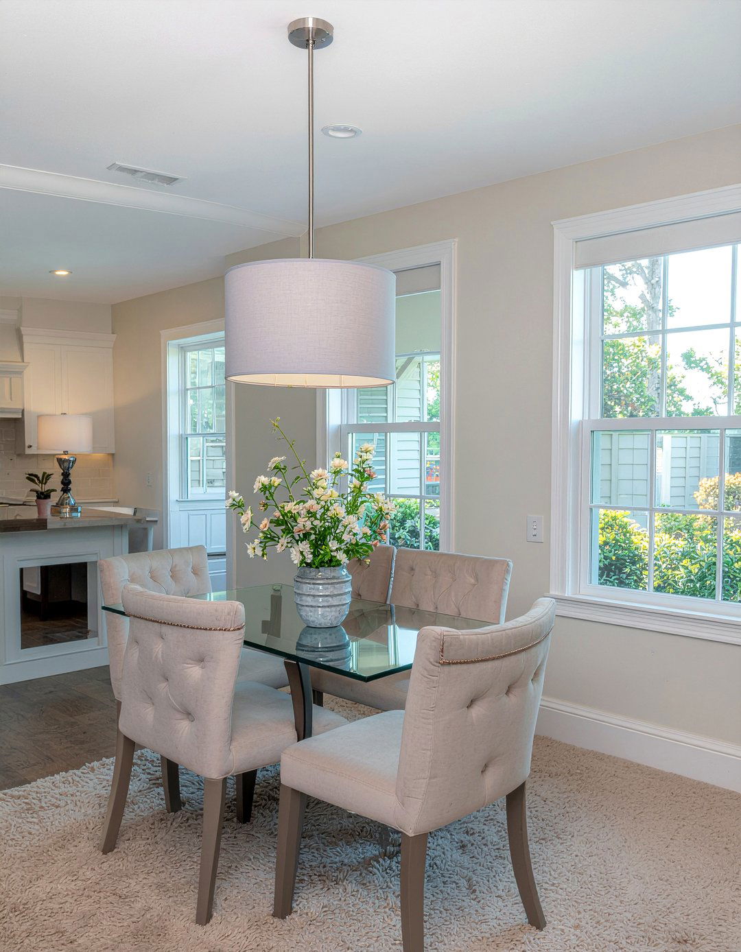 Fabric Shade Drum Chandelier - 30 drum chandelier dining room ideas