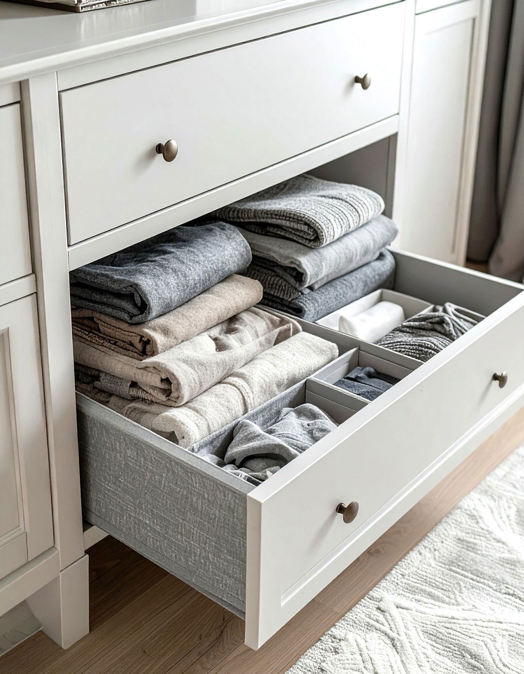 Fabric Storage Bins - 30 bedroom drawer organization ideas