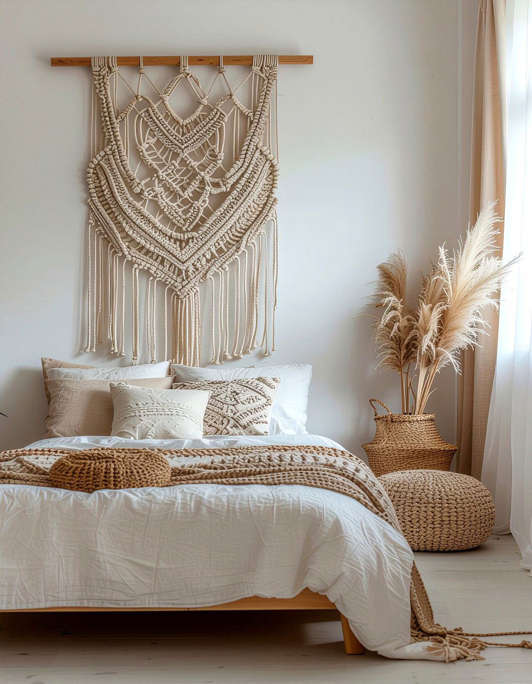 Fabric Wall Hanging - 30 low cost bedroom ideas