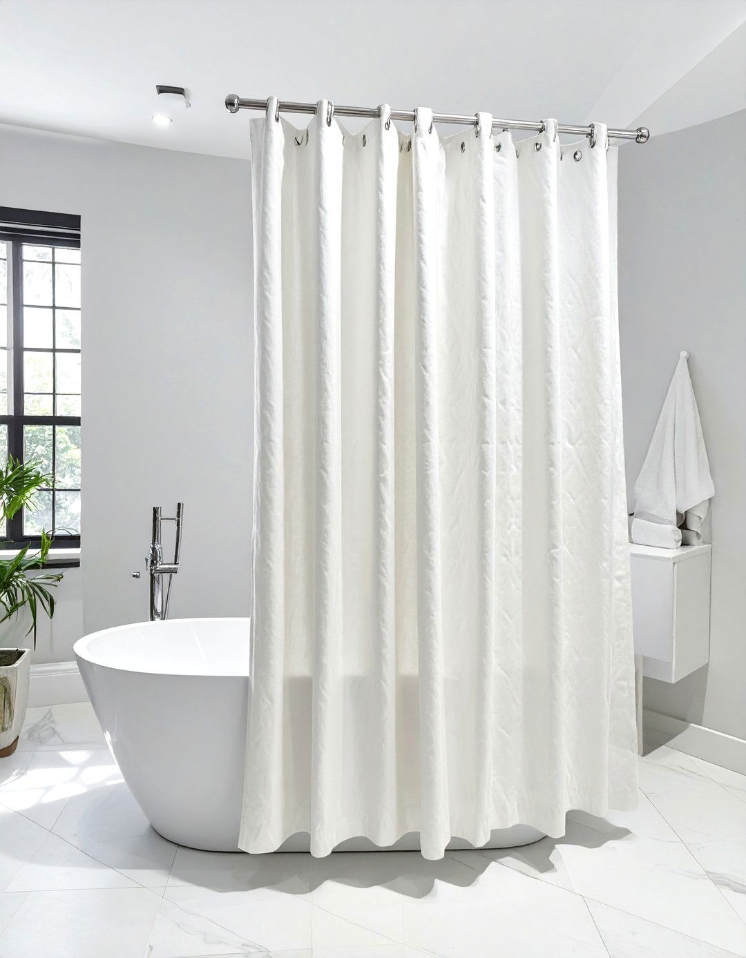 Fabric shower curtain - 30 bathroom registry ideas